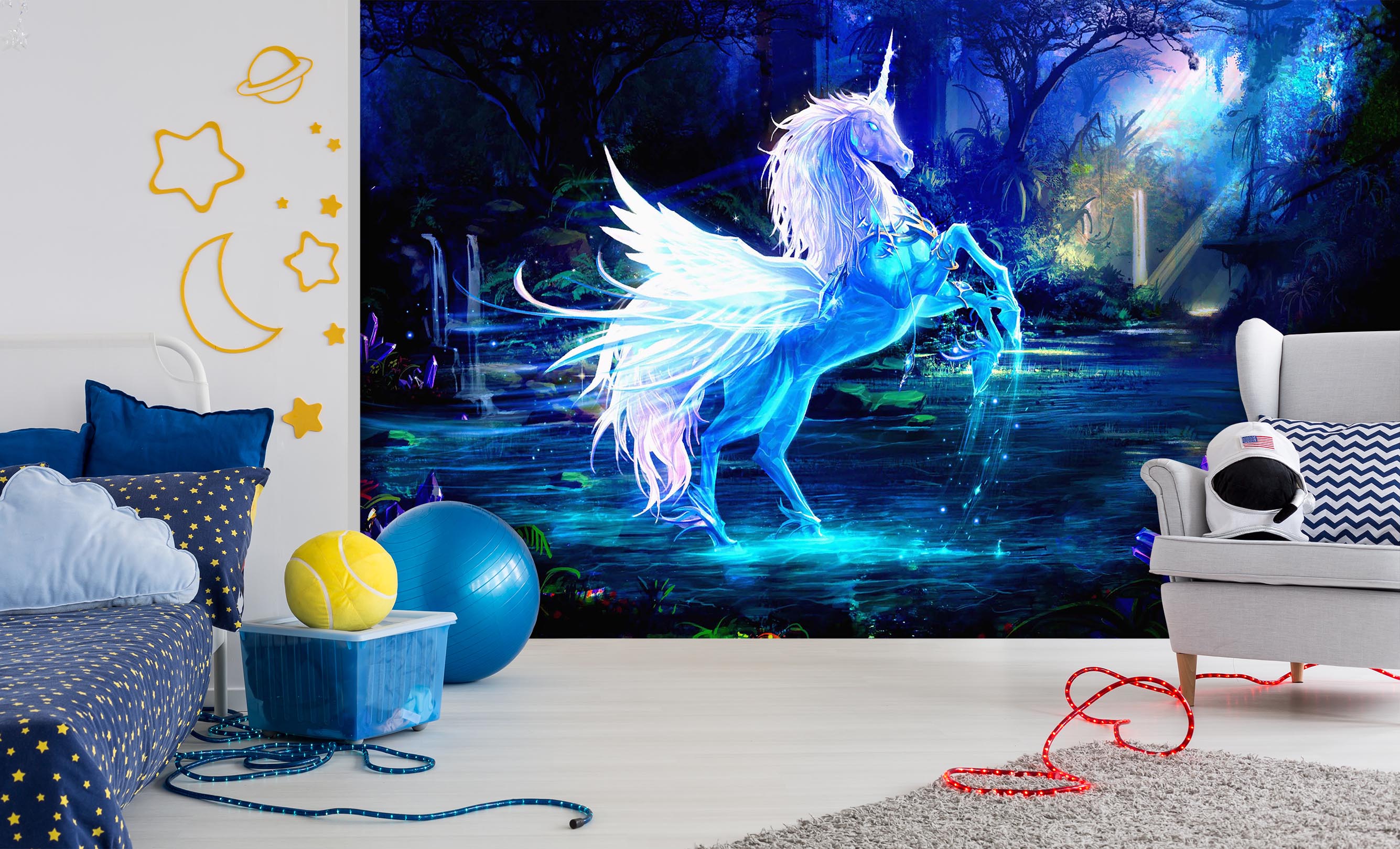 3D Dream Unicorn 010 Wall Murals