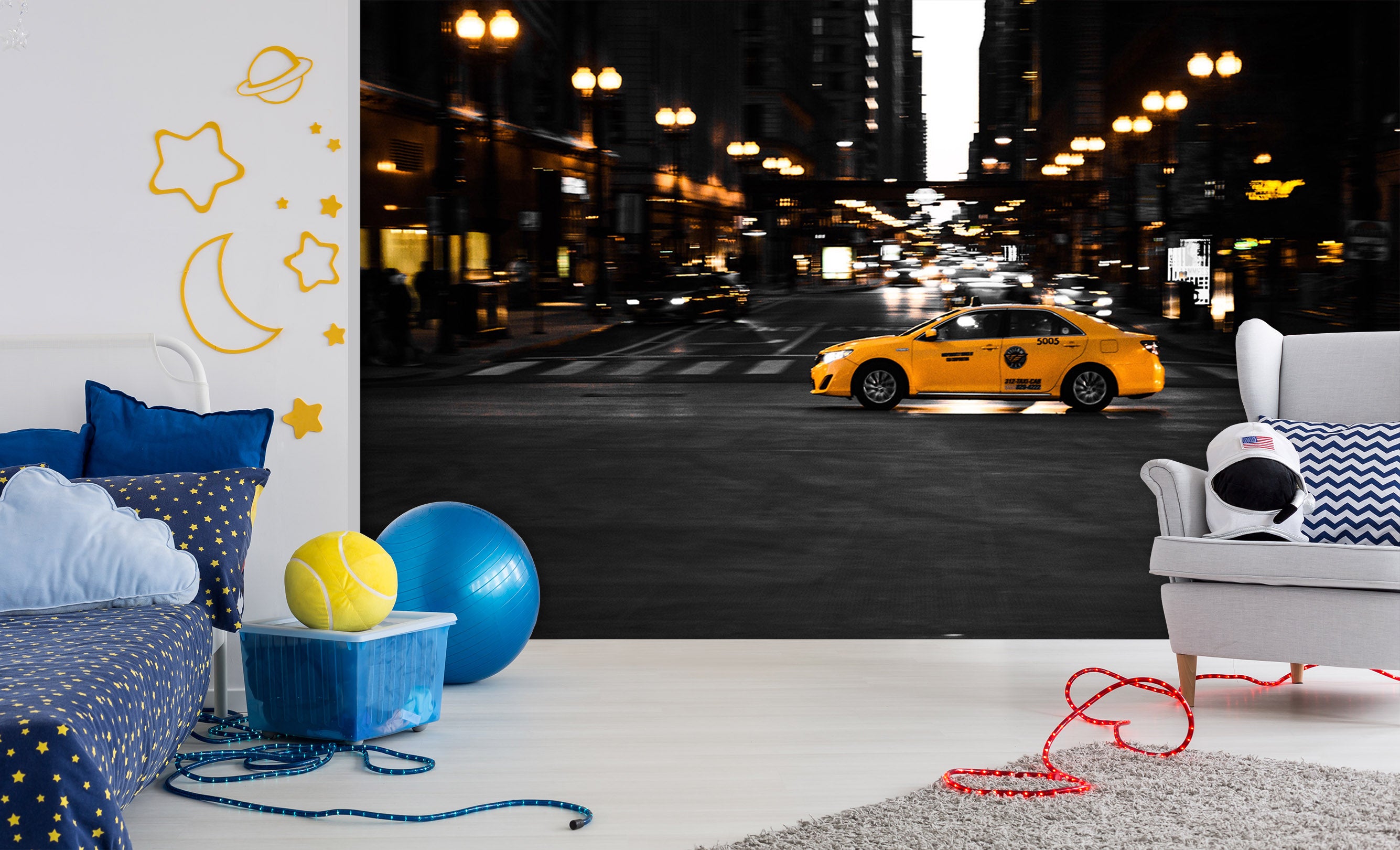 3D Action Street Car 089 Vehicle Wall Murals