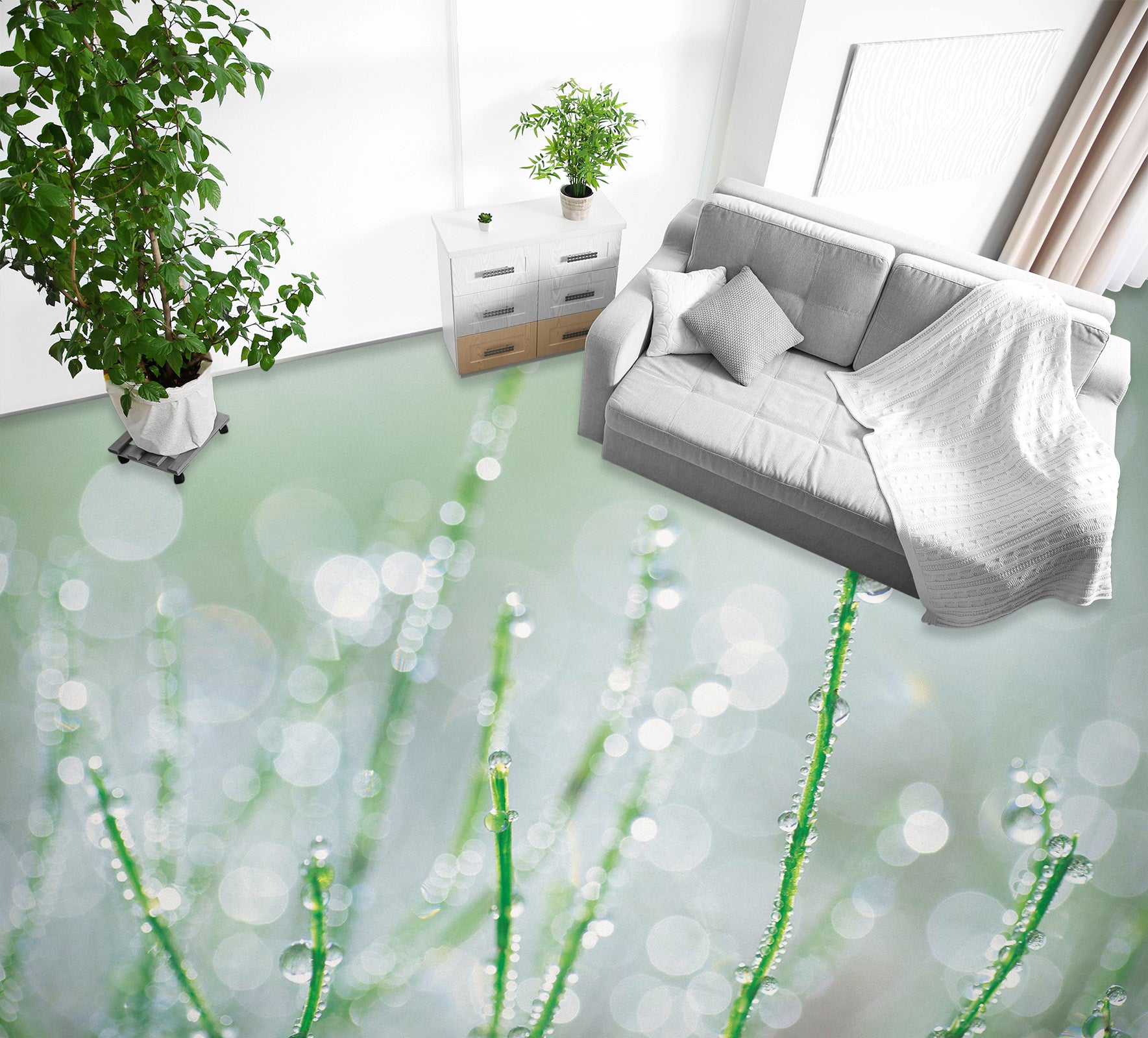 3D Morning Dew 1473 Floor Mural Wallpaper Murals Self-Adhesive Removable Print Epoxy