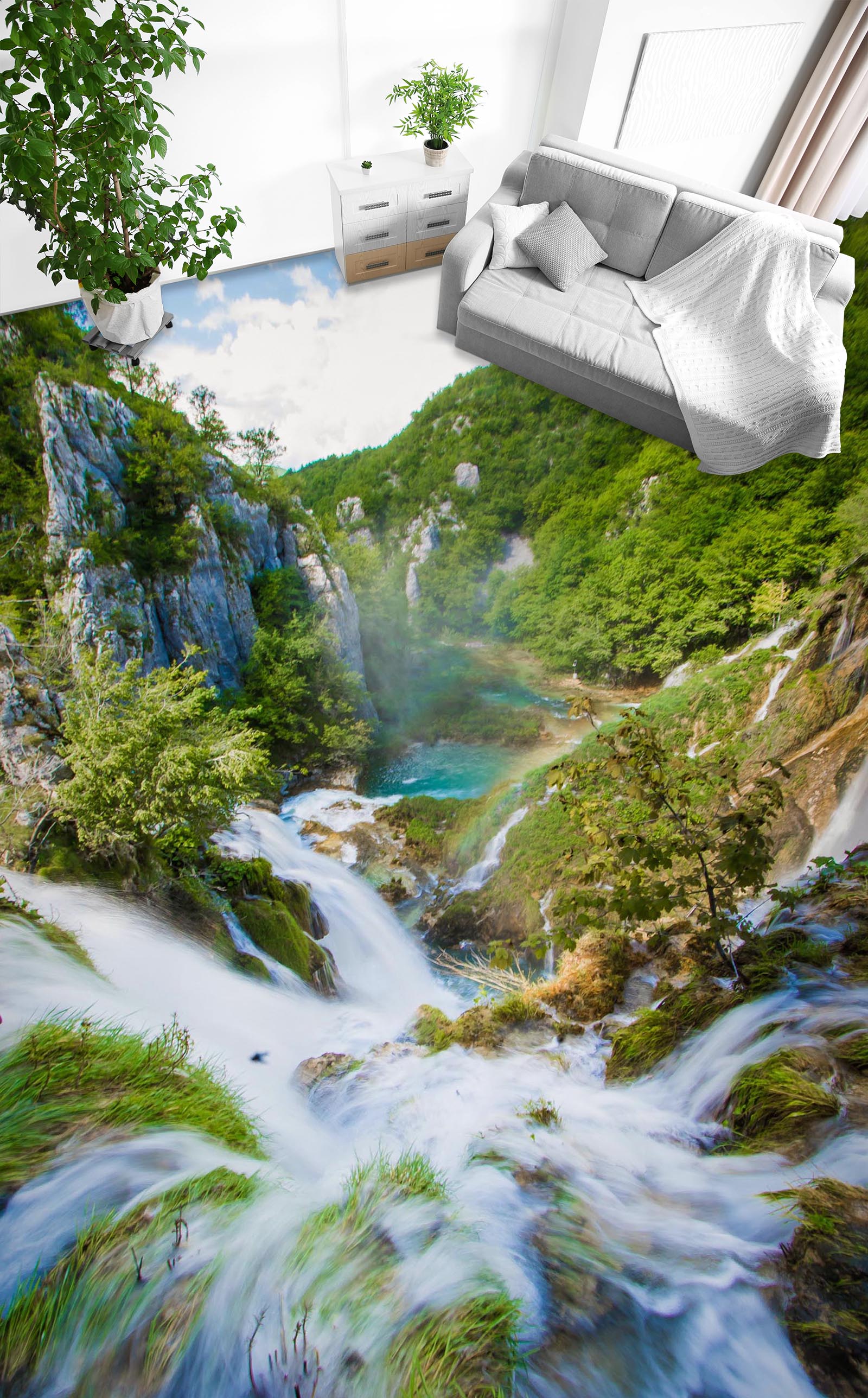 3D Vitality Mountains 890 Floor Mural Wallpaper Murals Rug & Mat Print Epoxy waterproof bath floor