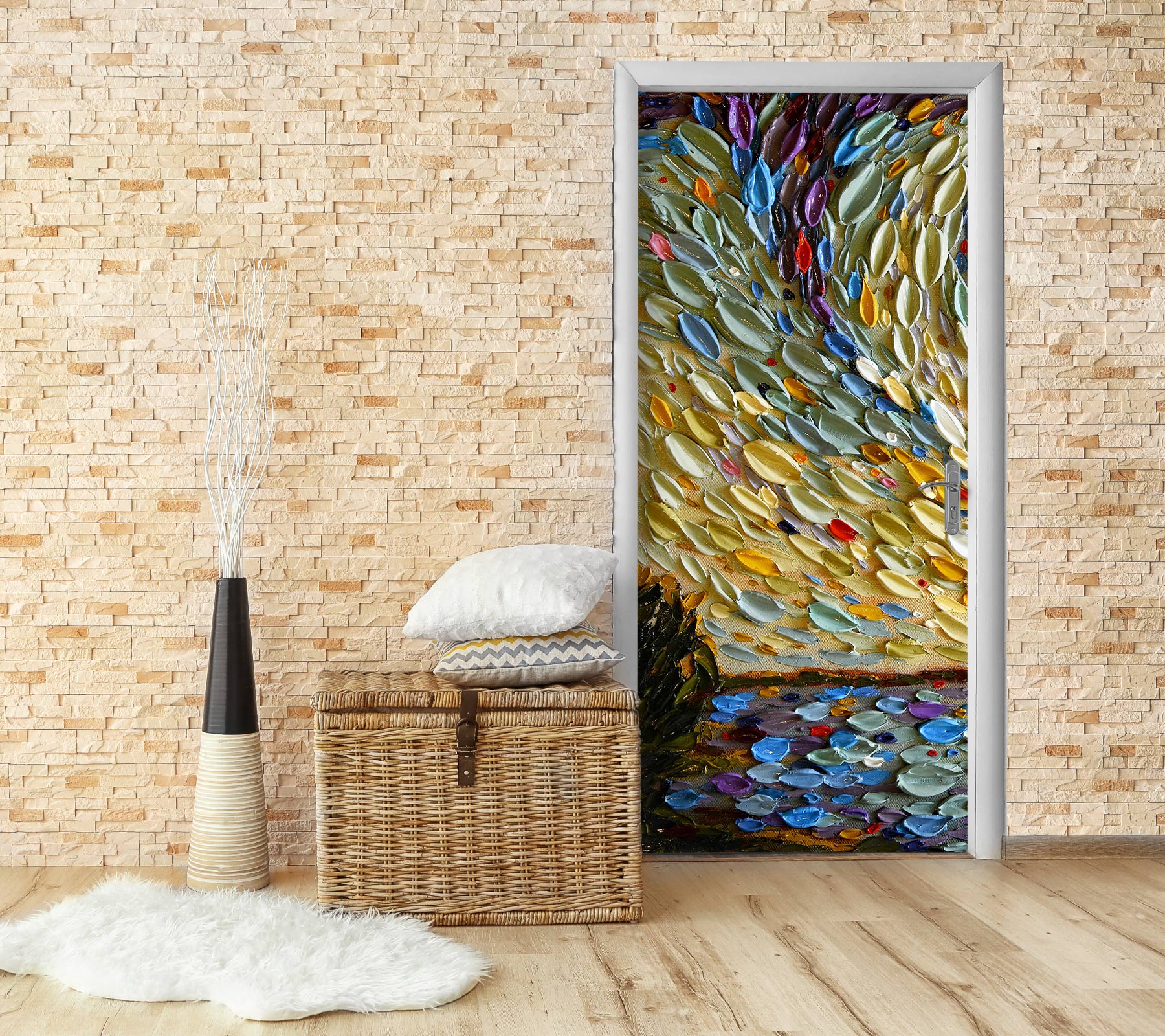 3D River Pattern 112219 Dena Tollefson Door Mural