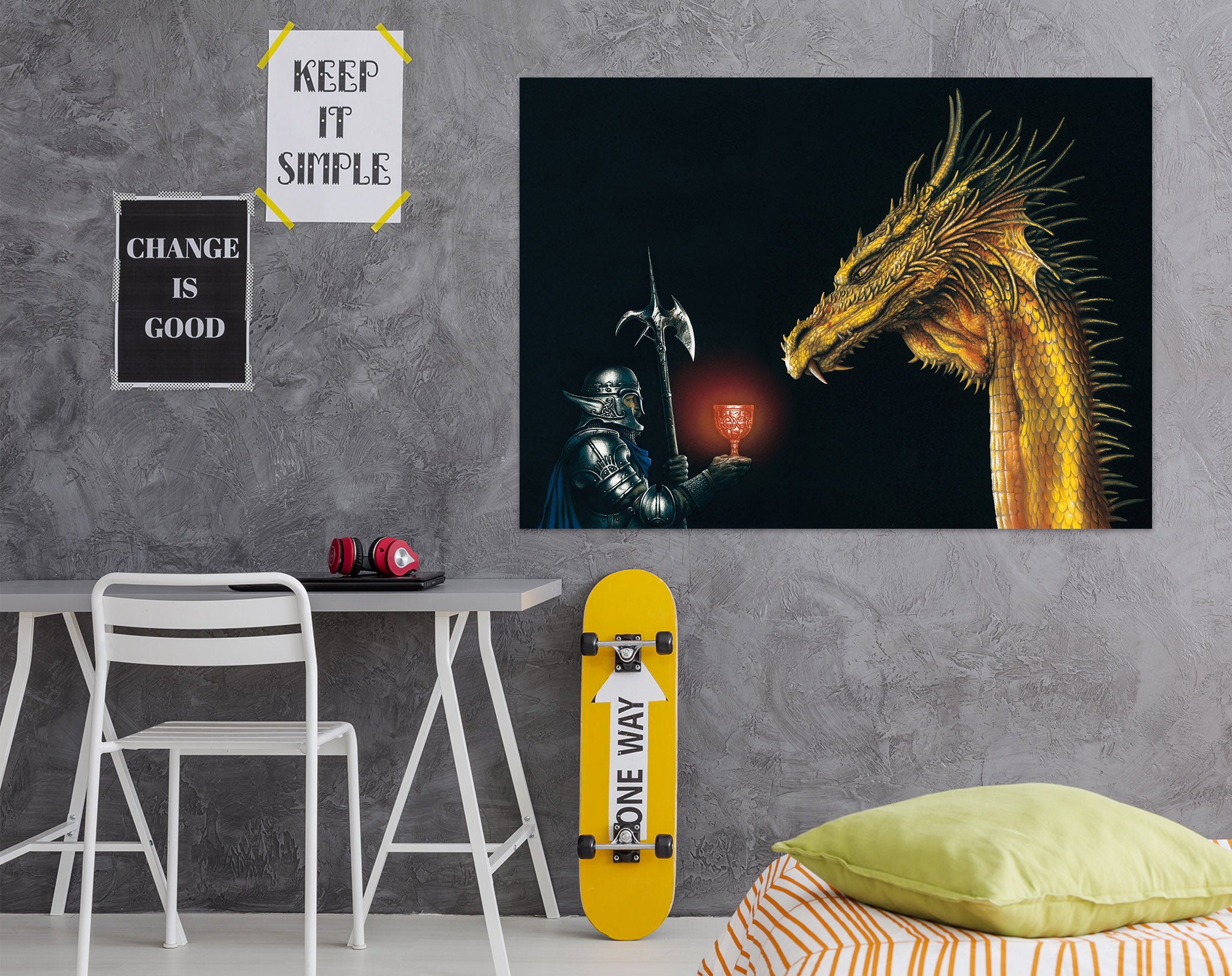 3D Armor Soldier Dragon 8034 Ciruelo Wall Sticker