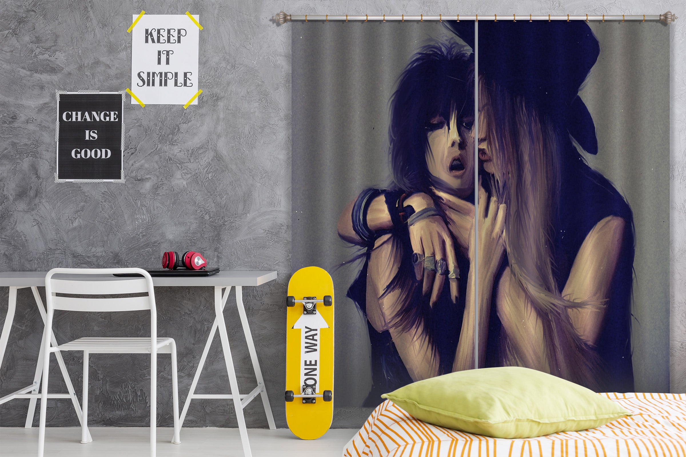 3D Fashion Couple 051 Marco Cavazzana Curtain Curtains Drapes