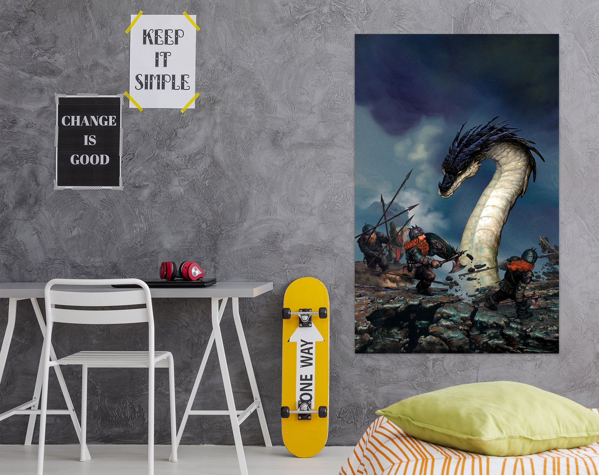 3D Dragon Warrior 8115 Ciruelo Wall Sticker