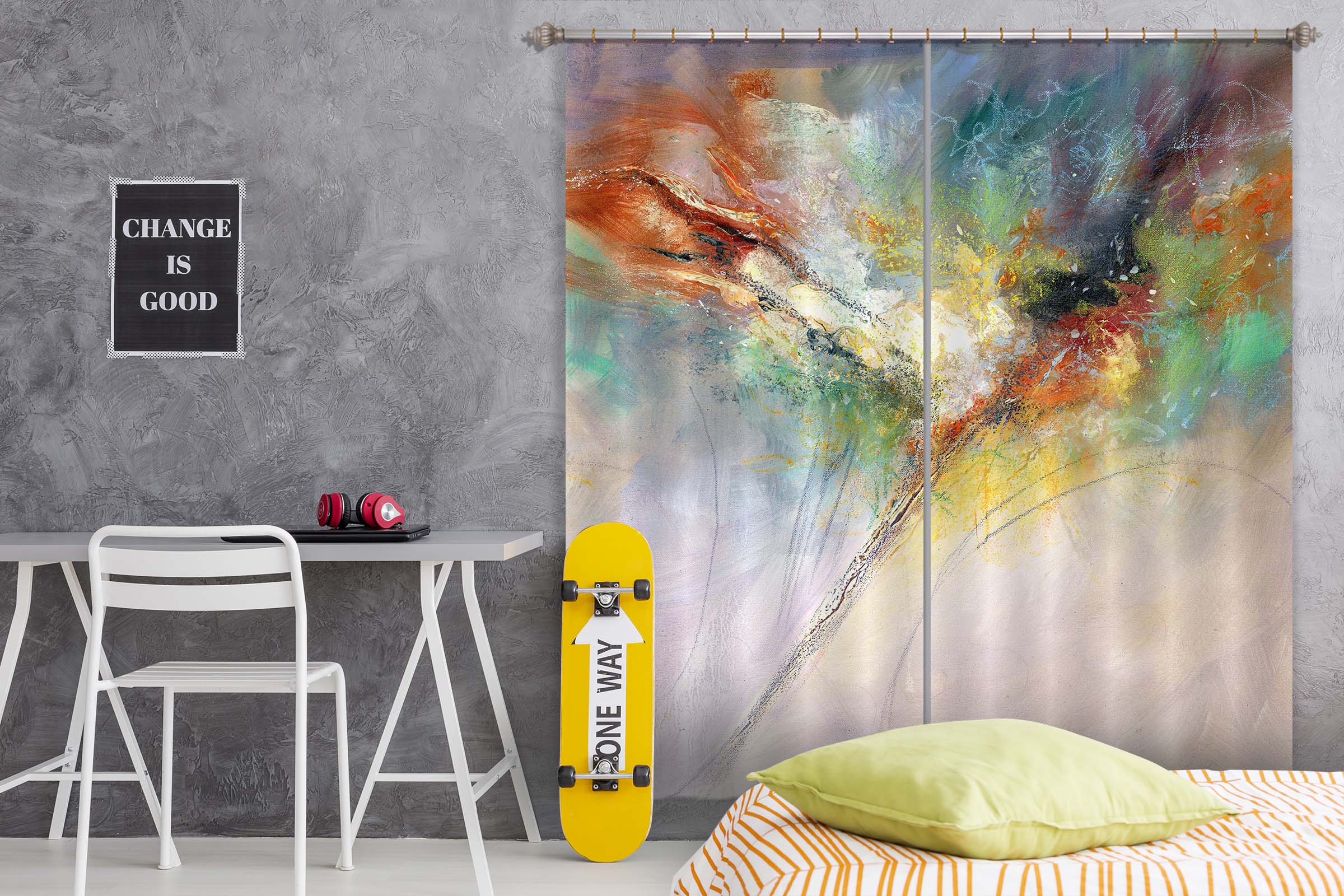 3D Color Galaxy 005 Anne Farrall Doyle Curtain Curtains Drapes