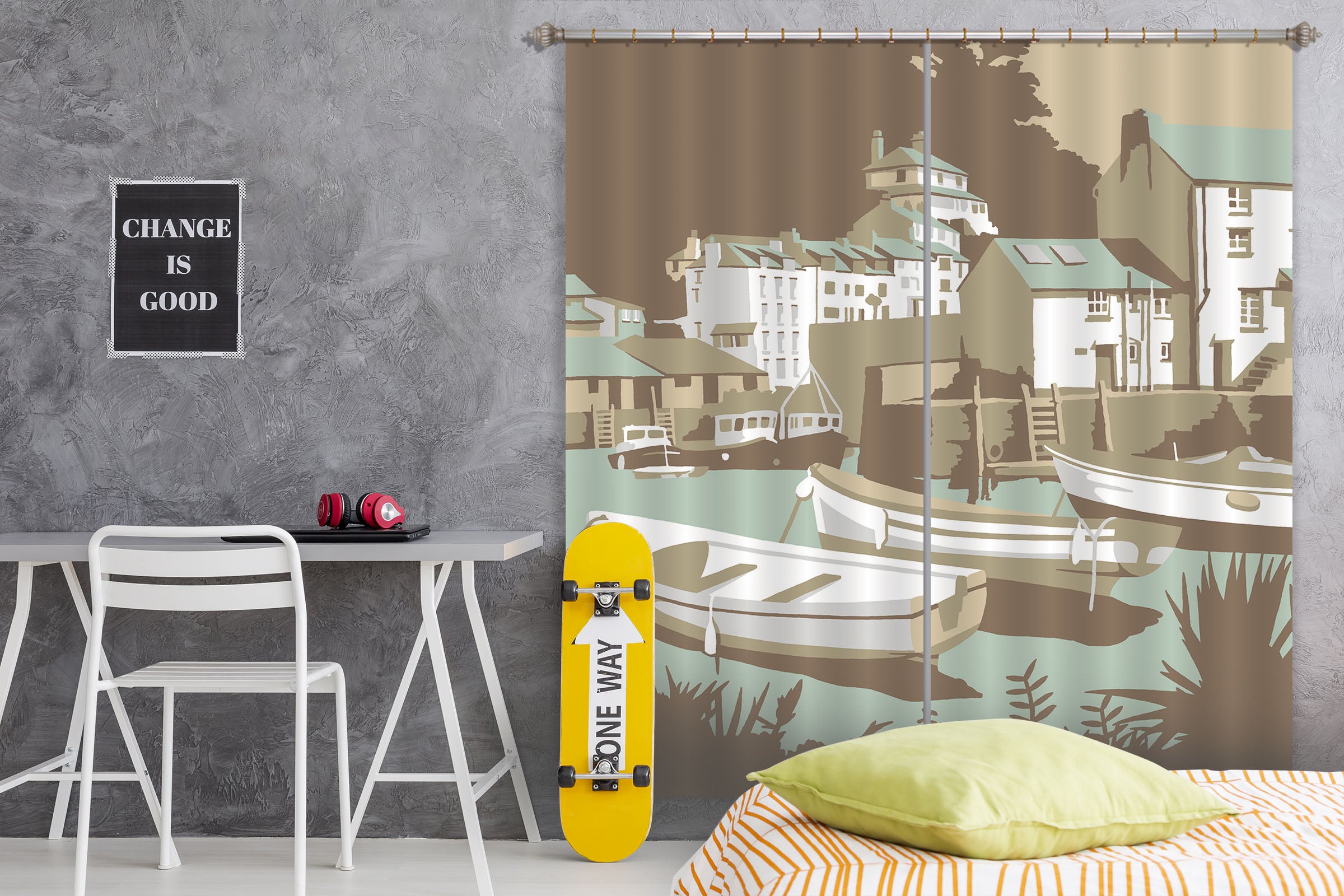 3D Polperro 130 Steve Read Curtain Curtains Drapes