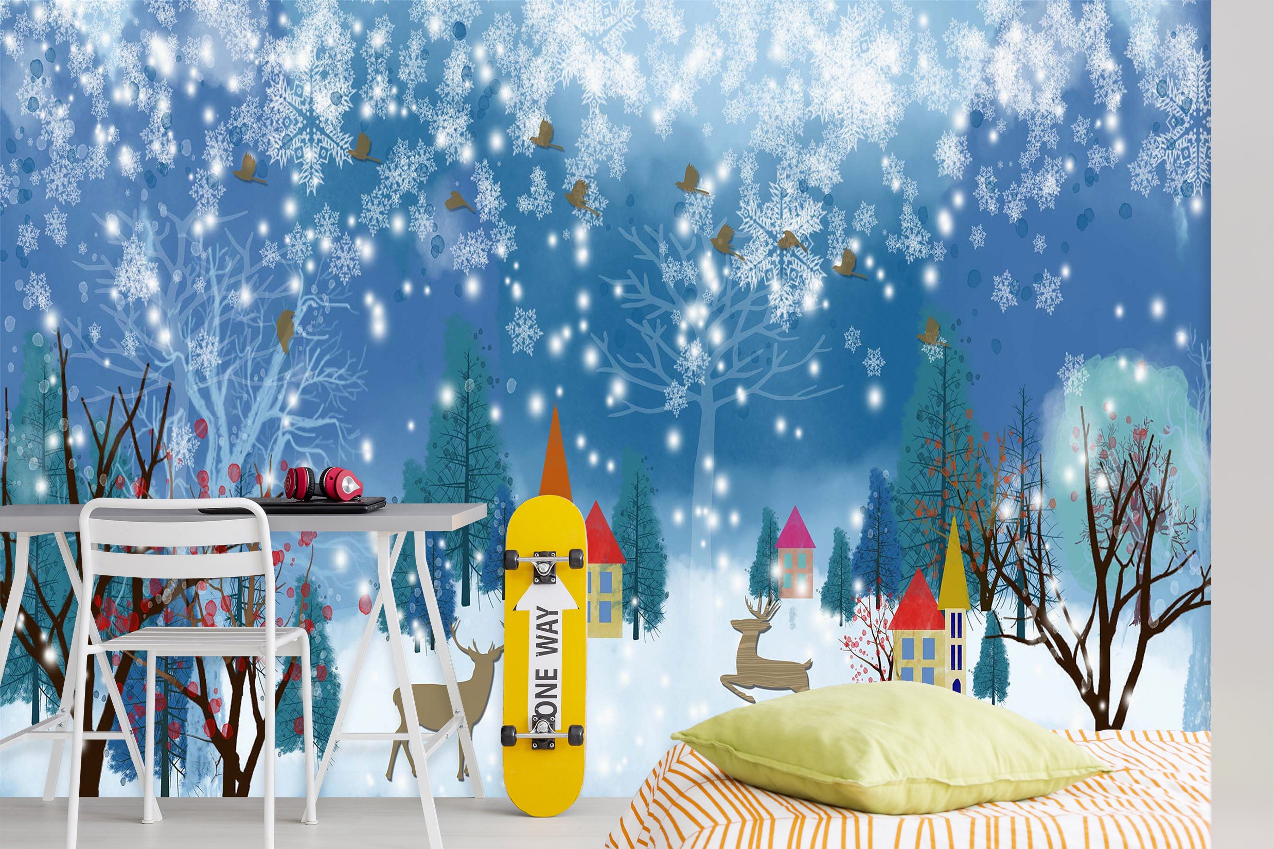 3D Snow Castle 2056 Wall Murals