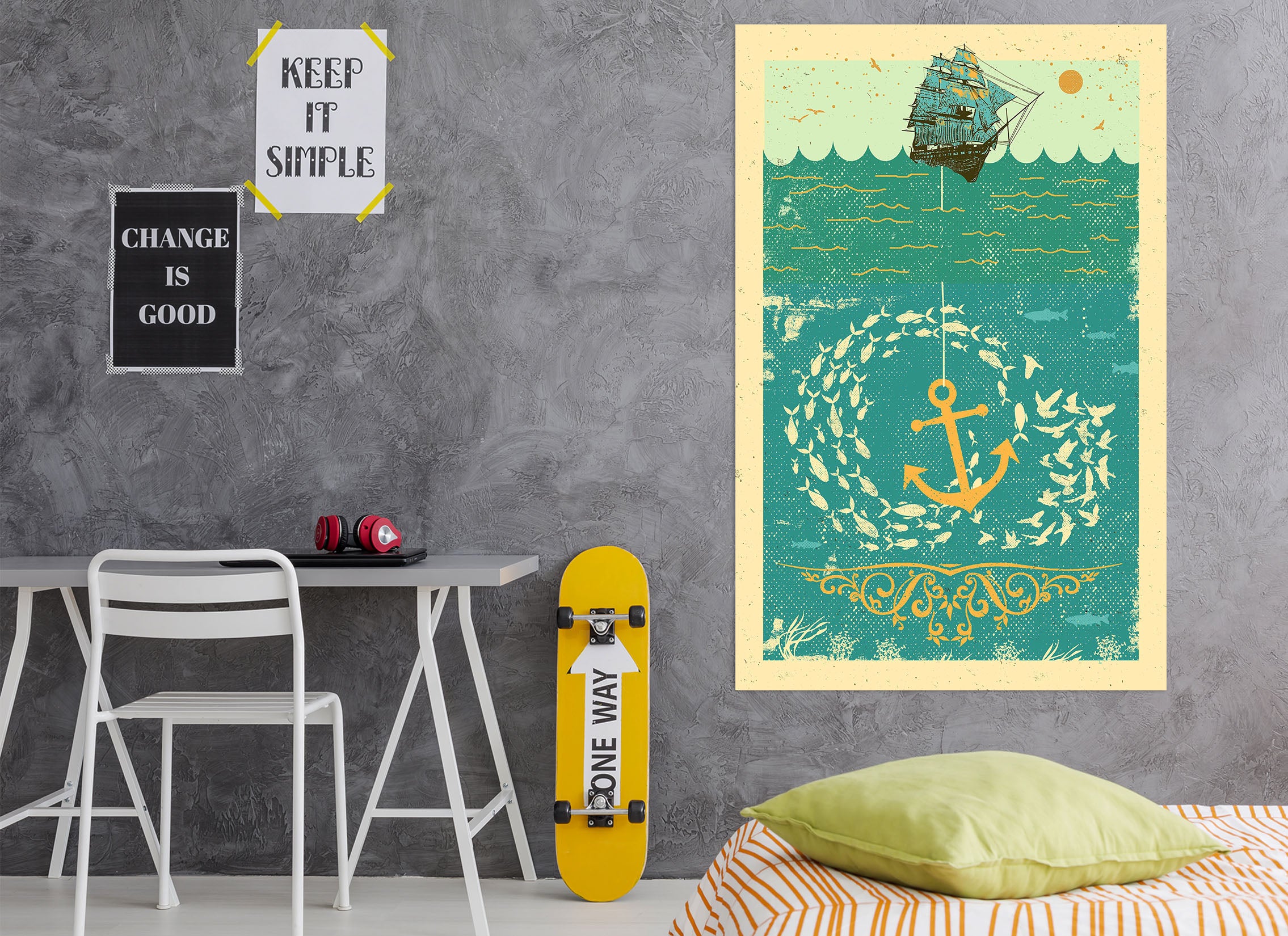 3D School Of Fish 016 Showdeer Wall Sticker