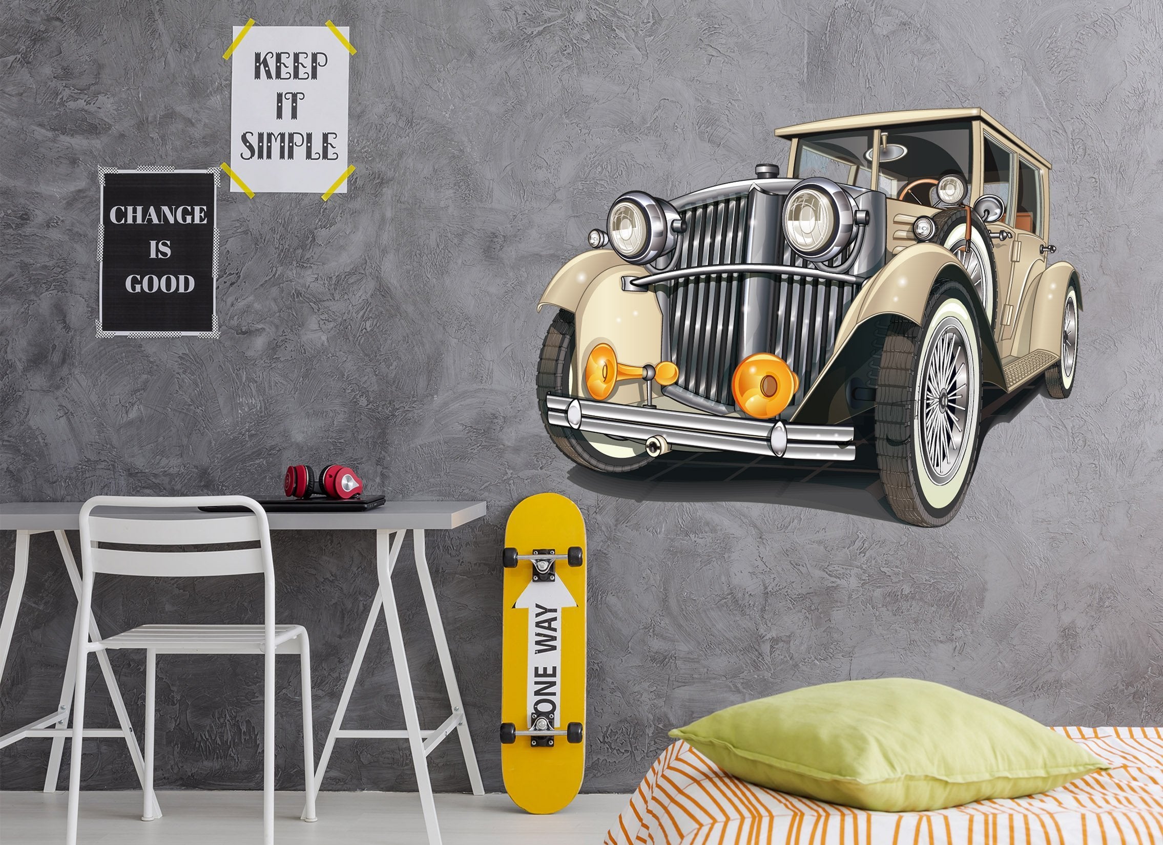 3D Vintage Classic Car 0022 Vehicles Wallpaper AJ Wallpaper