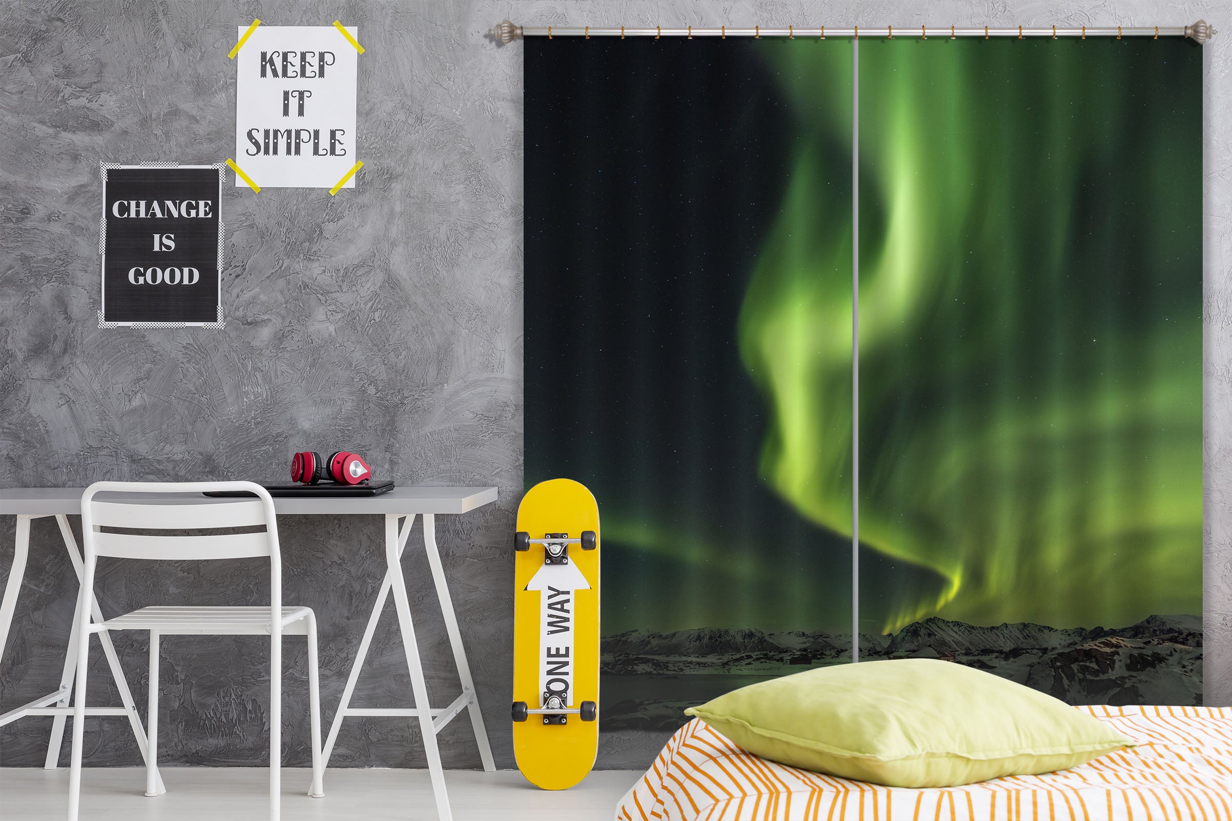 3D Green Light 120 Marco Carmassi Curtain Curtains Drapes