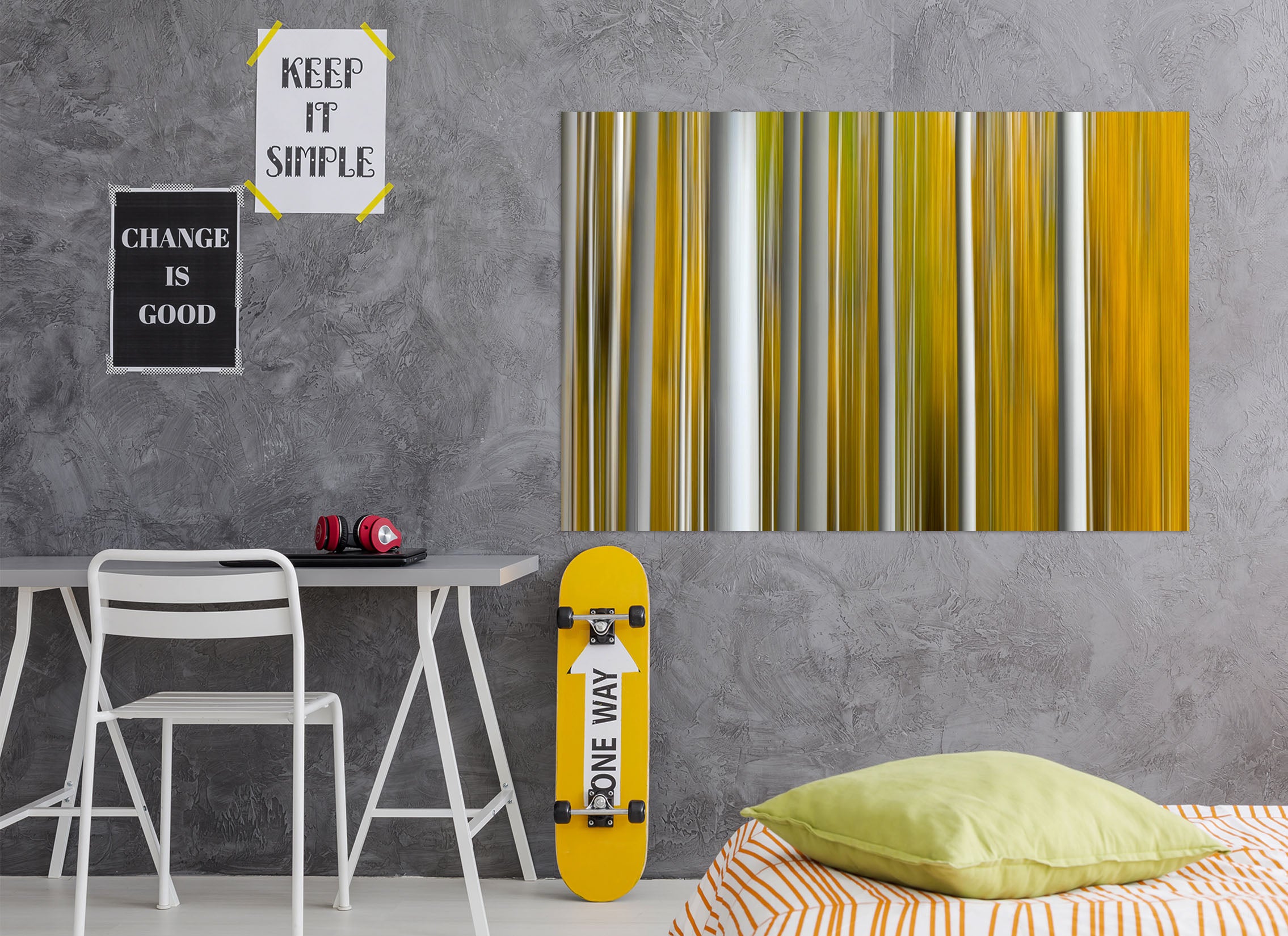 3D White Trunk 192 Marco Carmassi Wall Sticker