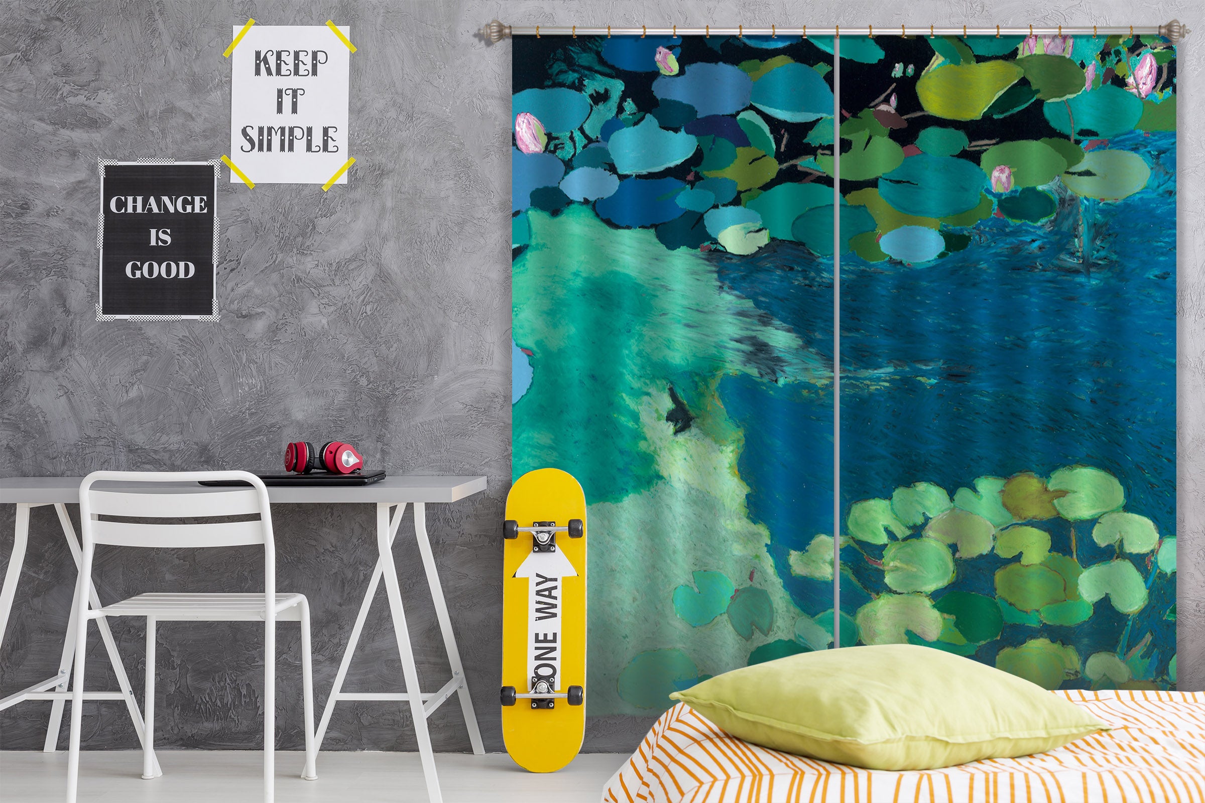 3D Summer Pool 229 Allan P. Friedlander Curtain Curtains Drapes