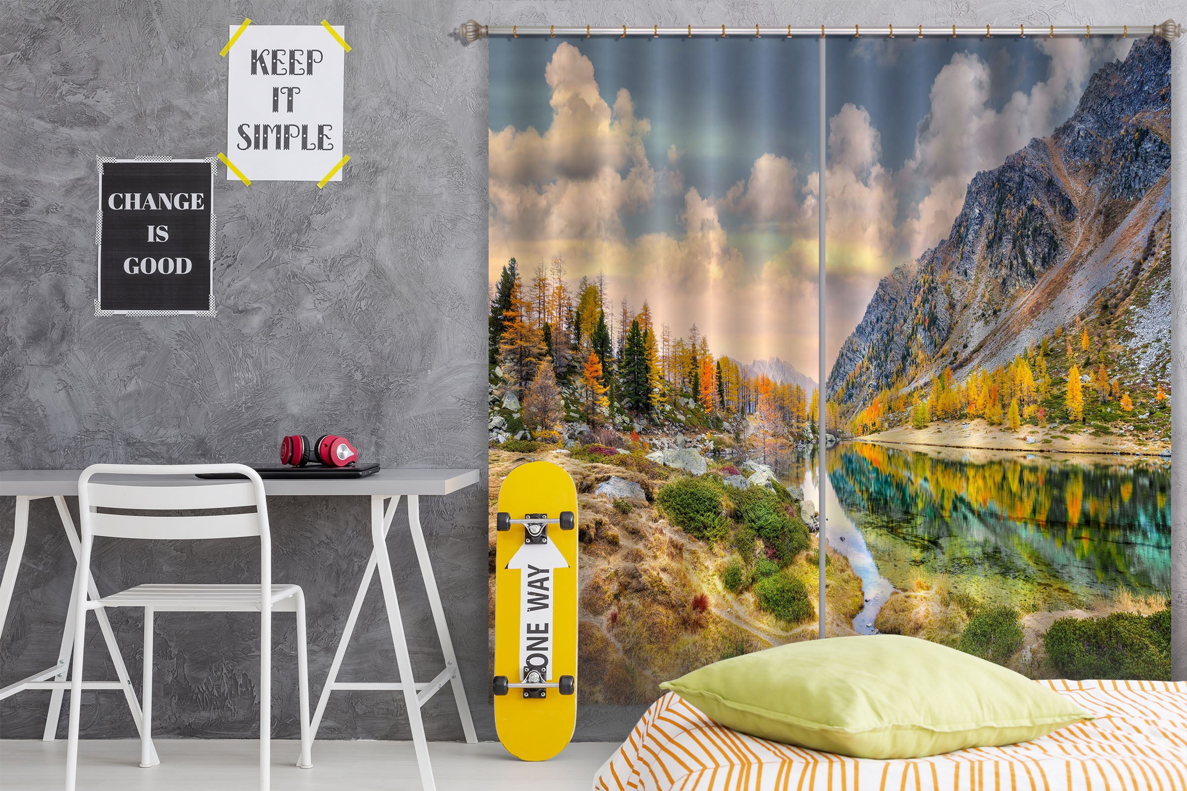 3D Forest Canyon 048 Marco Carmassi Curtain Curtains Drapes