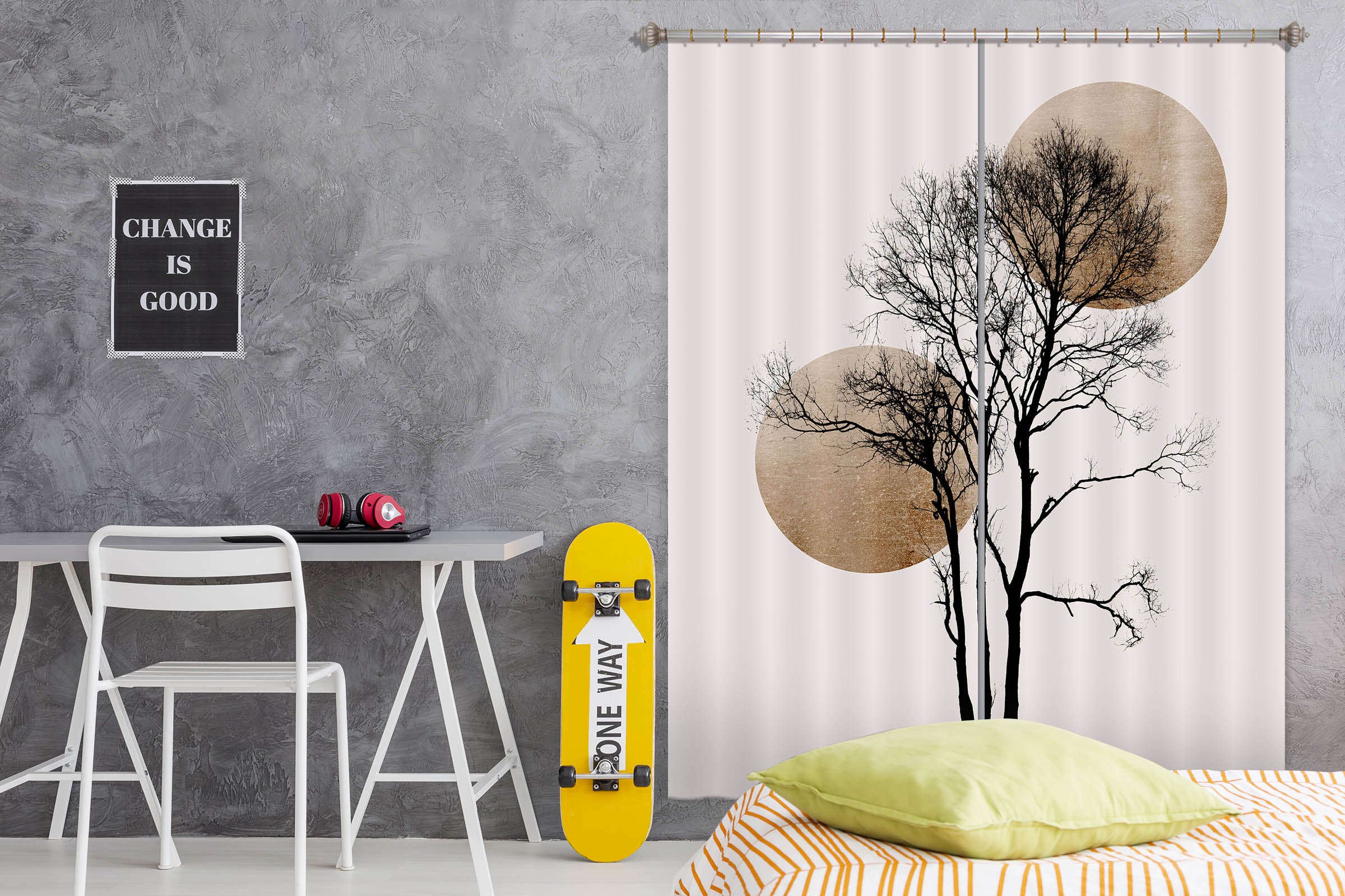 3D Big Tree Pattern 1114 Boris Draschoff Curtain Curtains Drapes