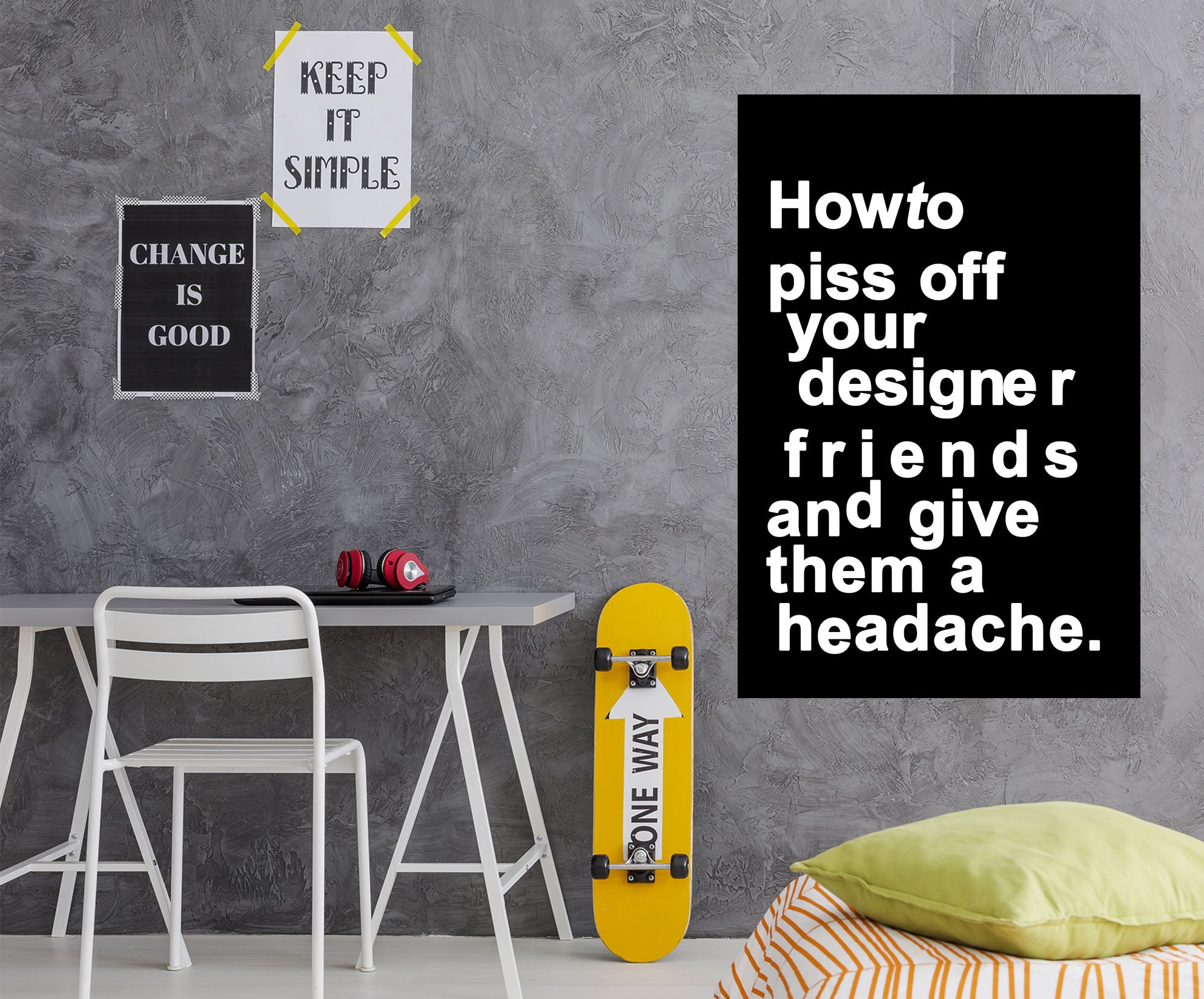 3D Black Letters 223 Boris Draschoff Wall Sticker