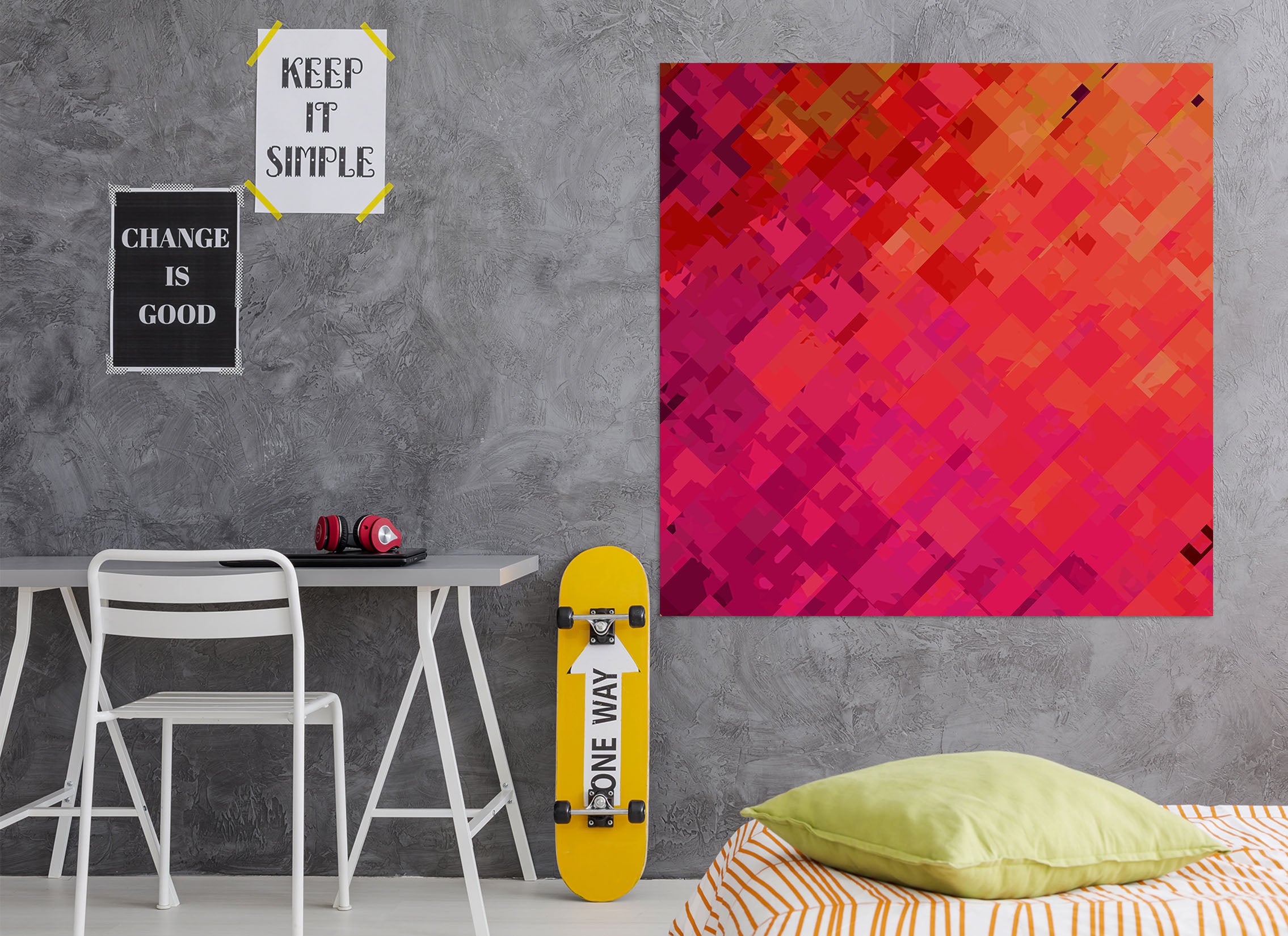 3D Orange Graffiti 006 Shandra Smith Wall Sticker