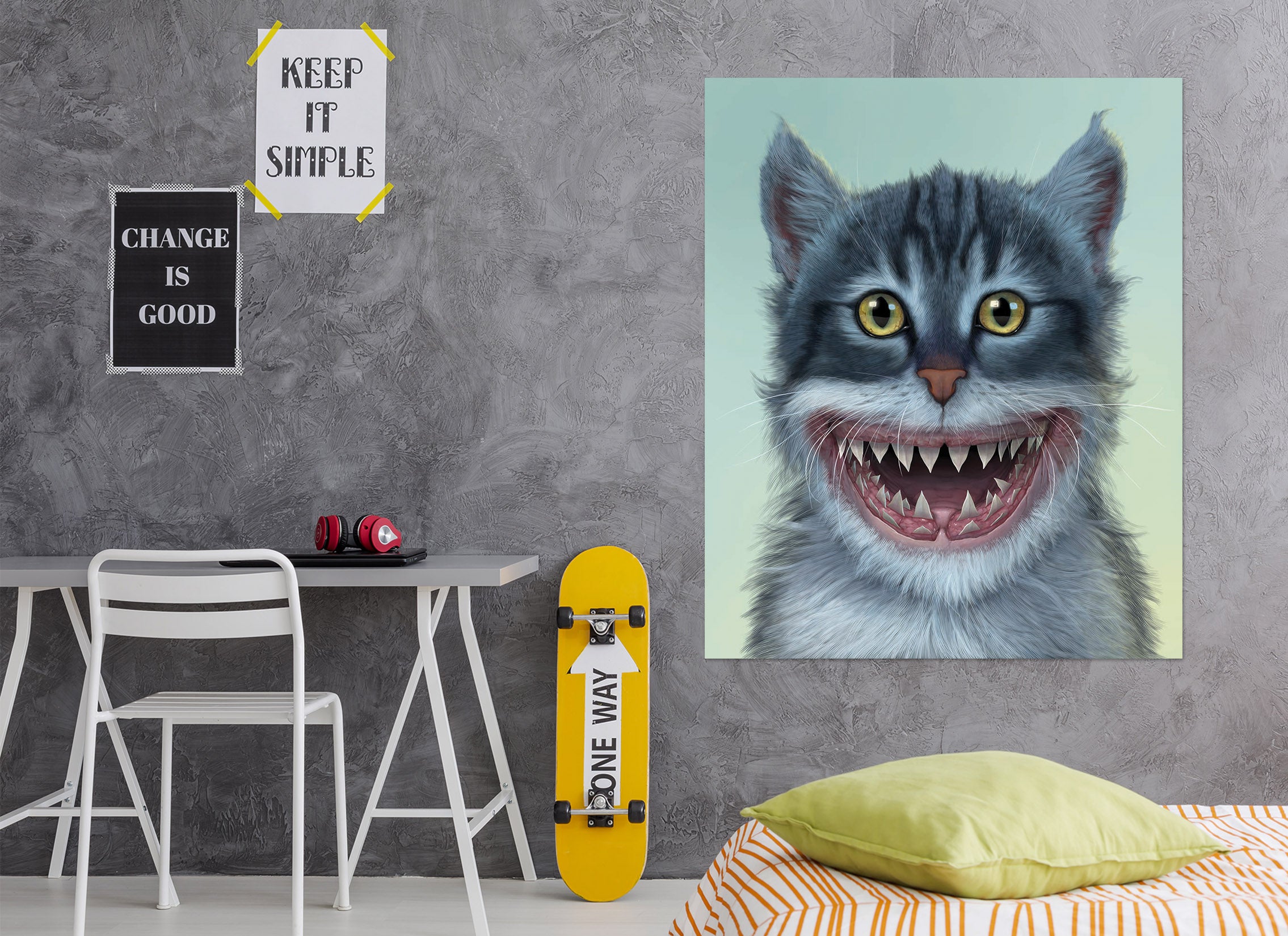 3D Sharkitten 071 Vincent Hie Wall Sticker