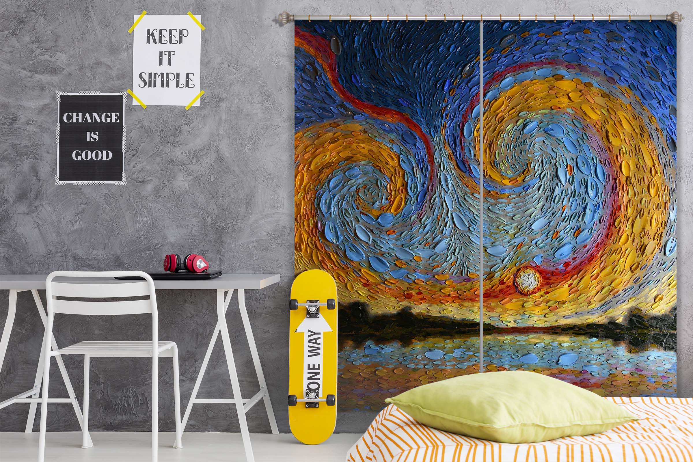 3D Colorful Shells 056 Dena Tollefson Curtain Curtains Drapes