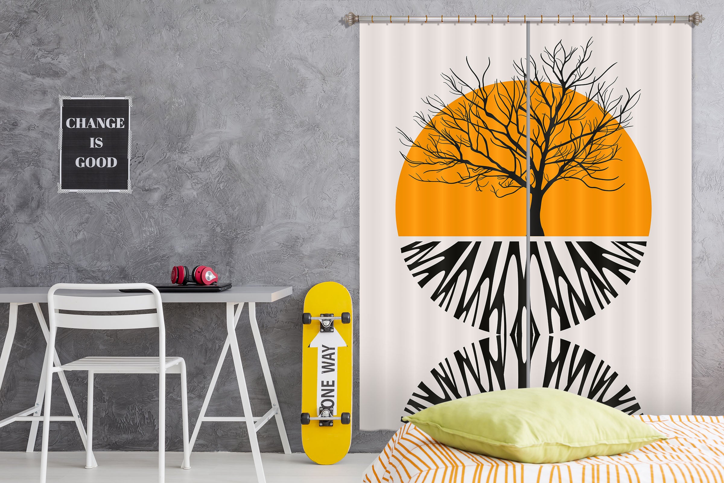 3D Yellow Sun Pattern 1135 Boris Draschoff Curtain Curtains Drapes