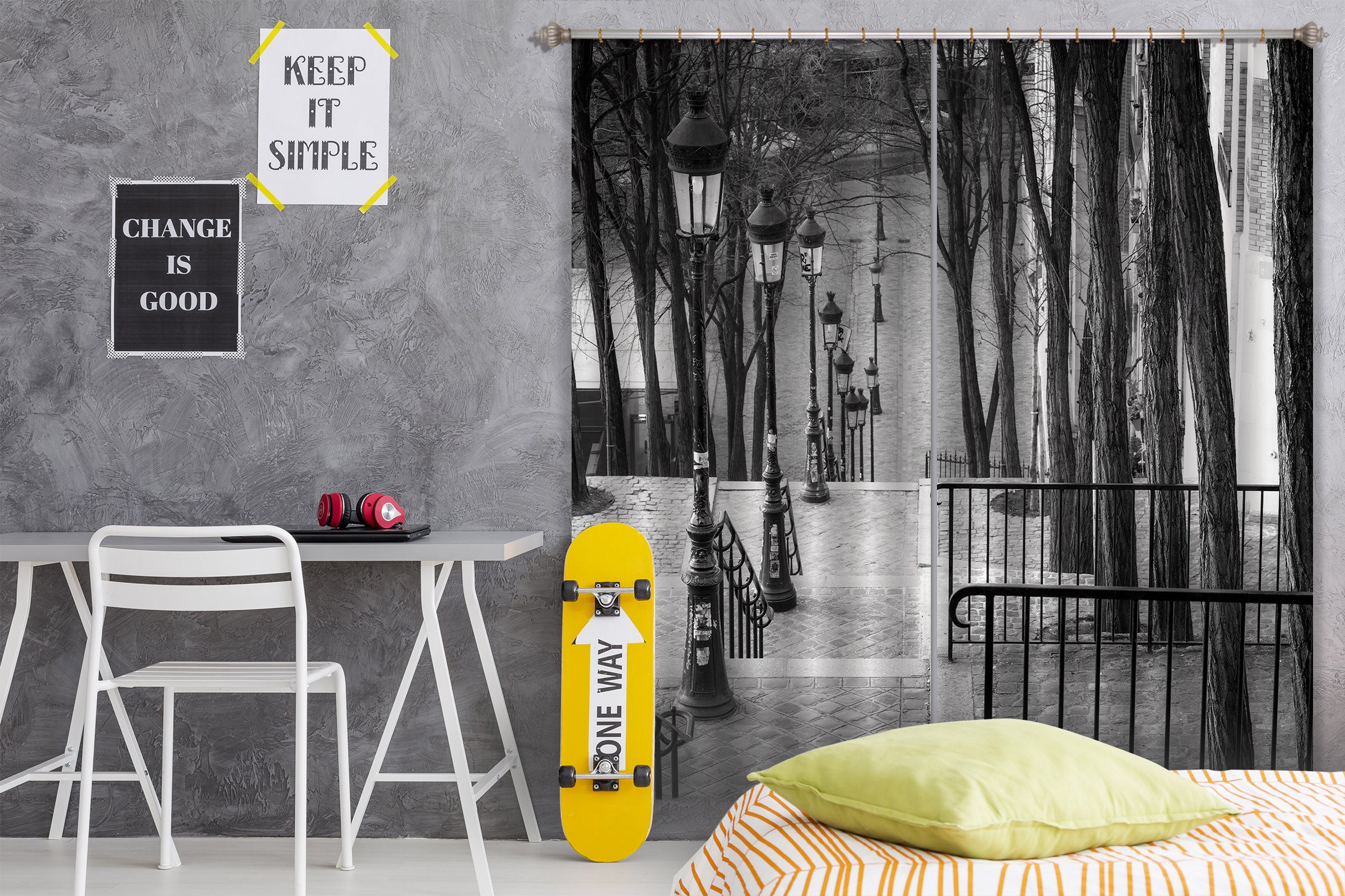 3D Street Lamp 6311 Assaf Frank Curtain Curtains Drapes