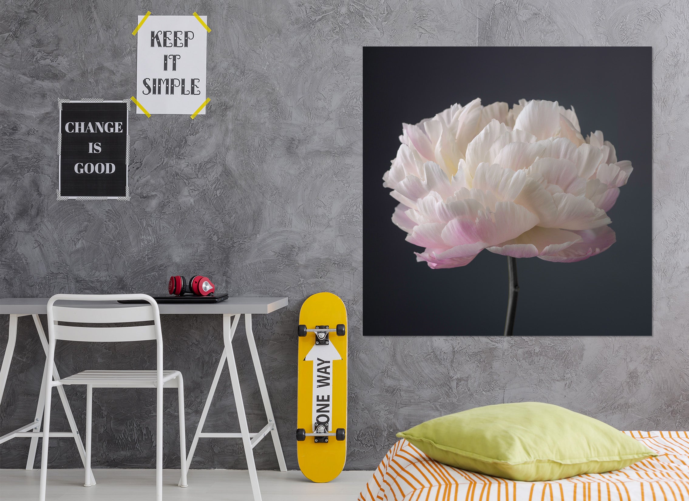 3D White Flowers 024 Assaf Frank Wall Sticker