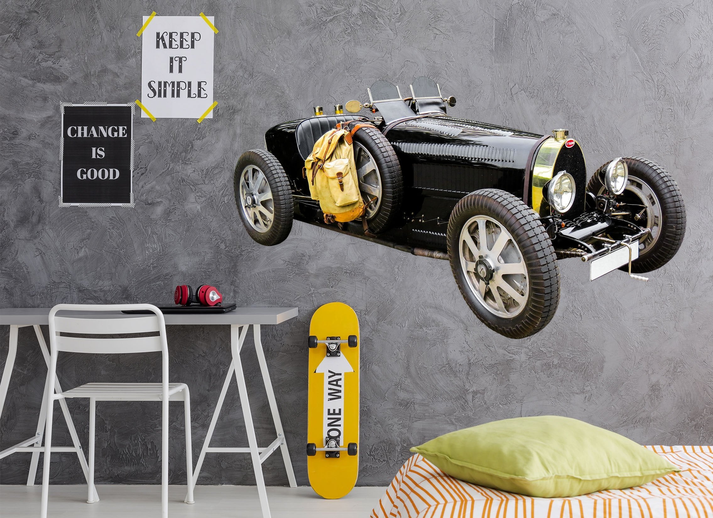 3D Black BUGATTI 0135 Vehicles Wallpaper AJ Wallpaper