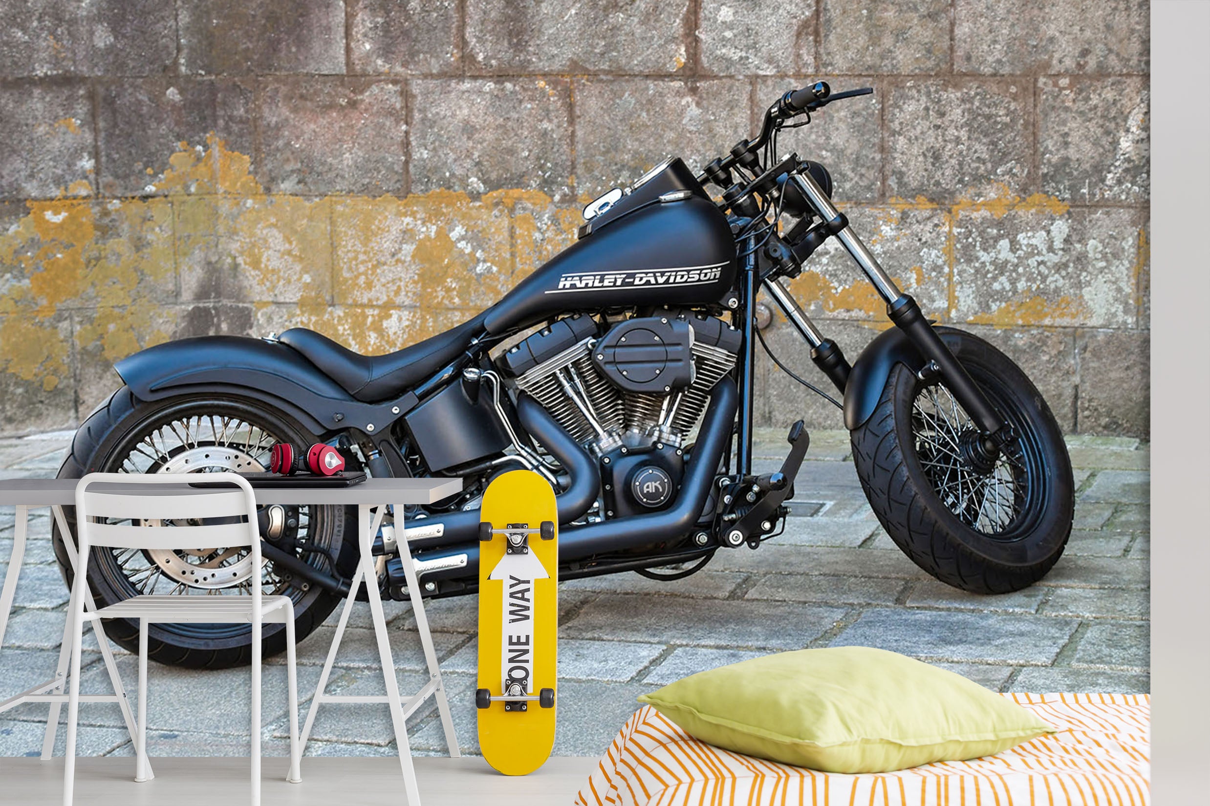 3D Motorcycle Black 131 Vehicle Wall Murals