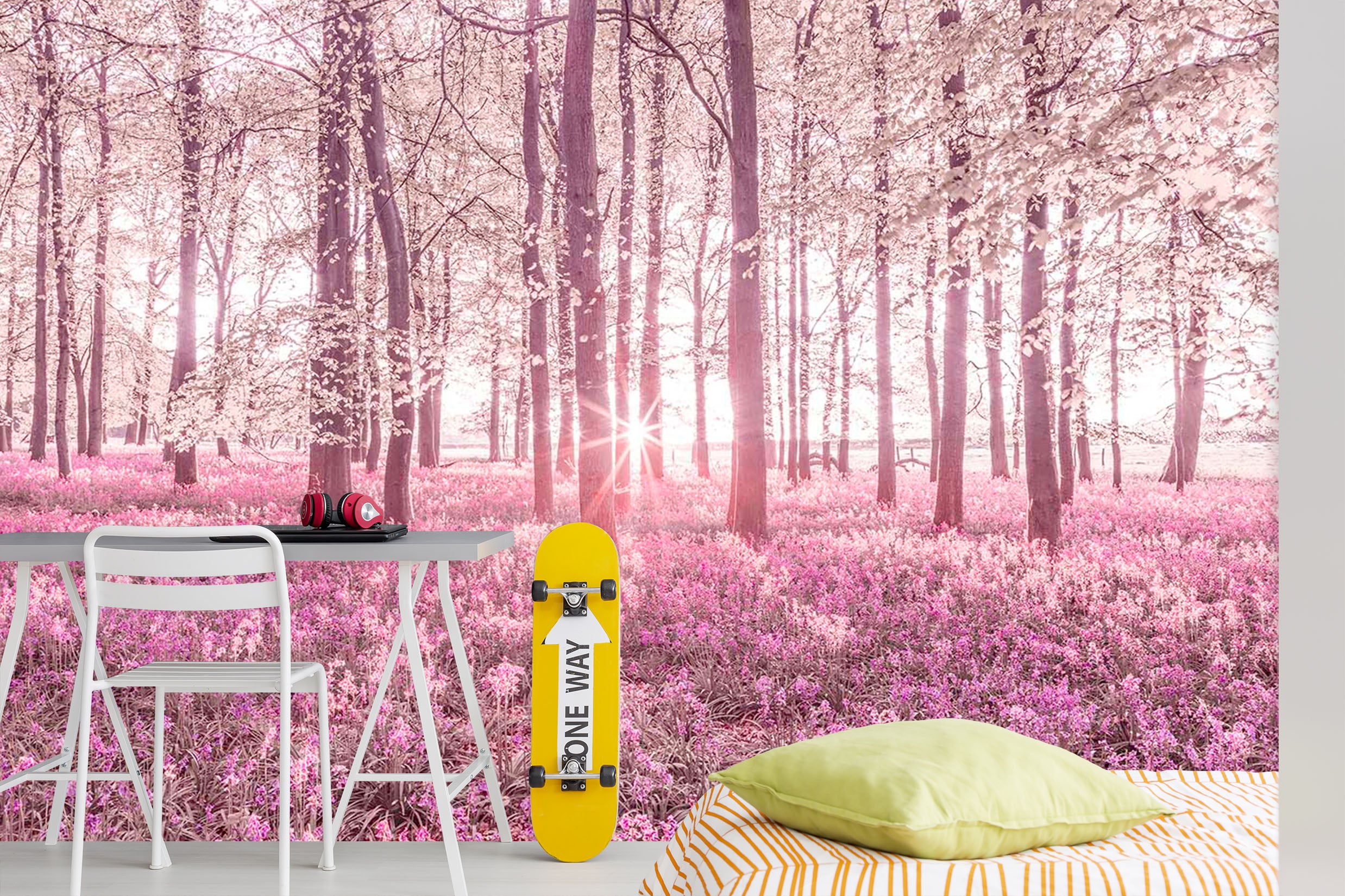 3D Pink Flower Sea 1416 Assaf Frank Wall Mural Wall Murals