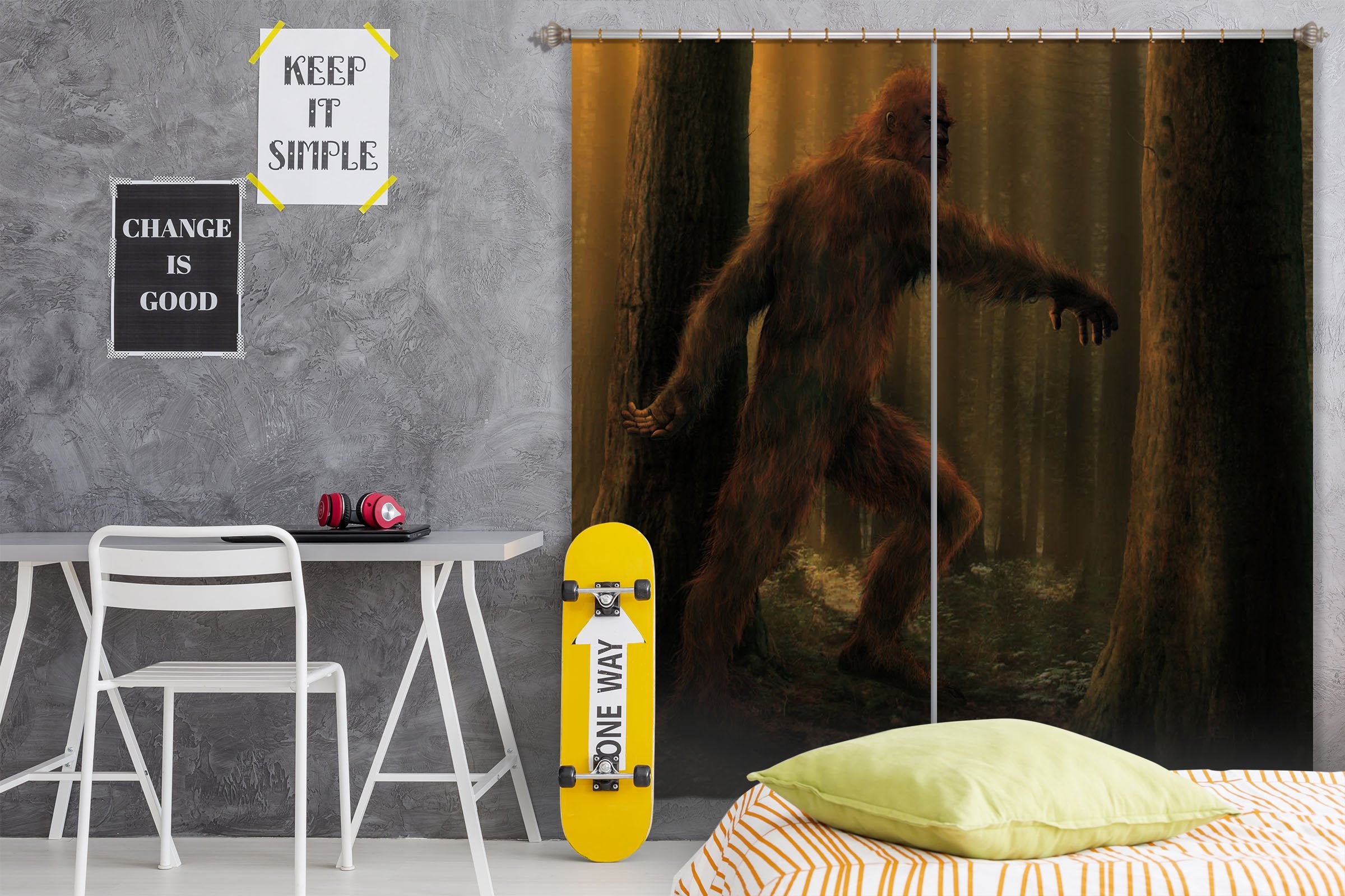3D Bigfoot Def 011 Vincent Hie Curtain Curtains Drapes Wallpaper AJ Wallpaper