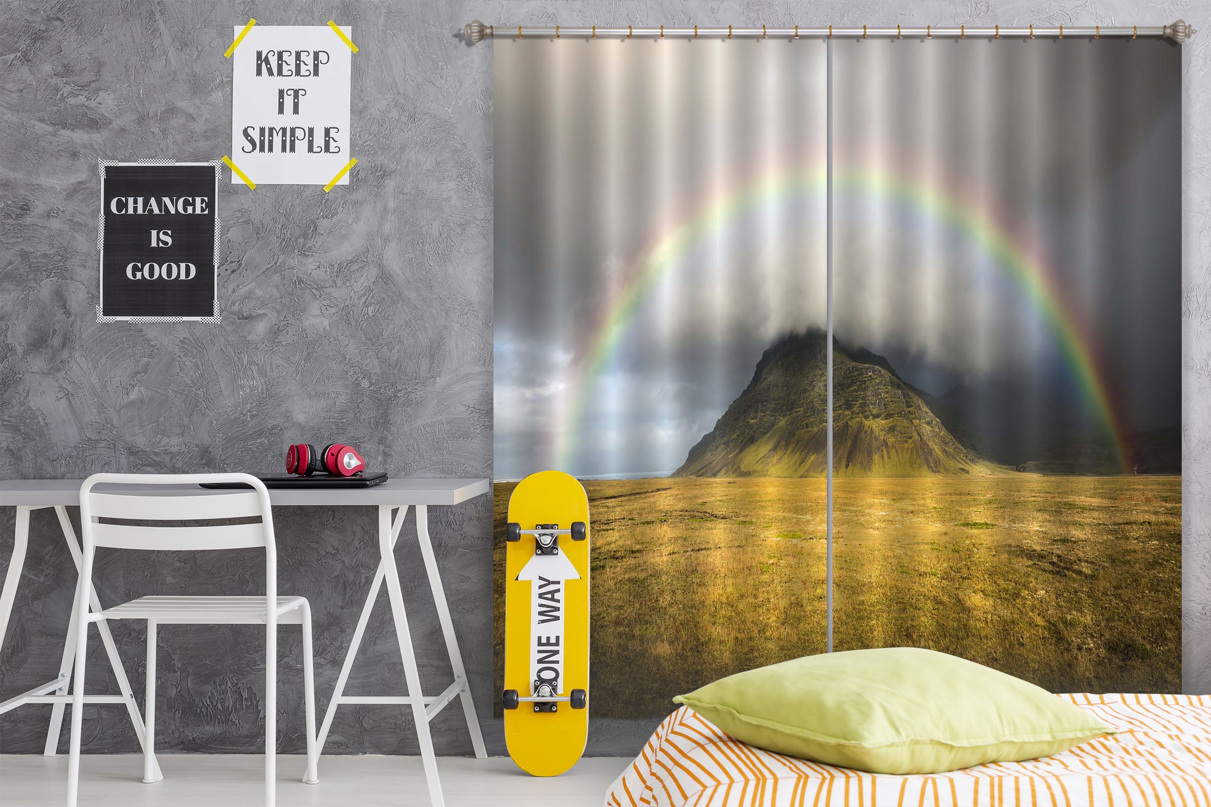 3D Prairie Rainbow 115 Marco Carmassi Curtain Curtains Drapes