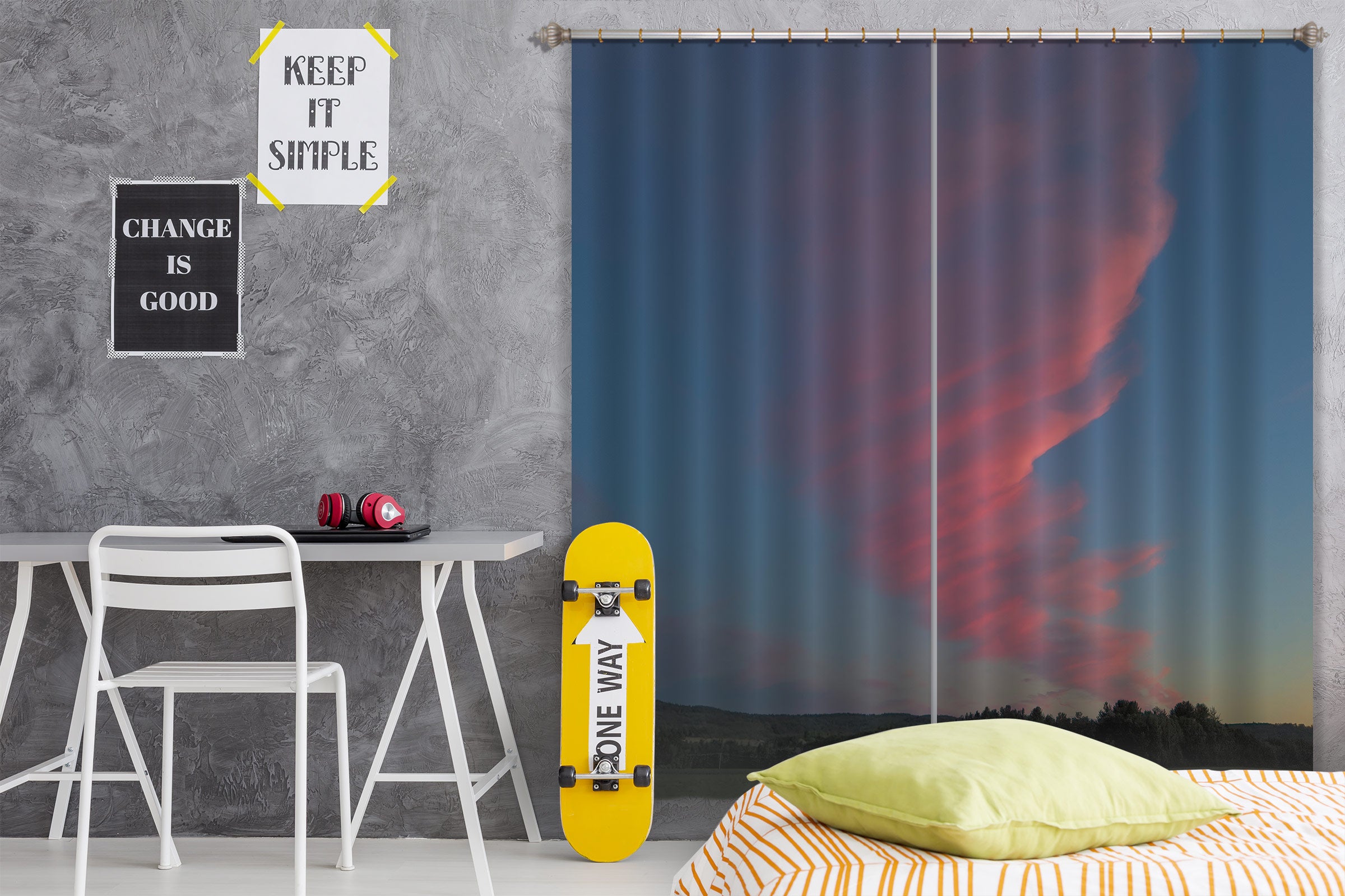 3D Pink Cloud 031 Jerry LoFaro Curtain Curtains Drapes