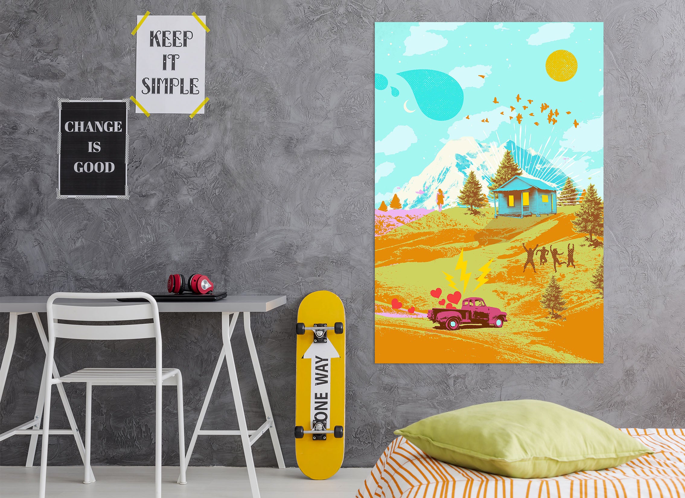 3D Landscape Mountain 002 Showdeer Wall Sticker