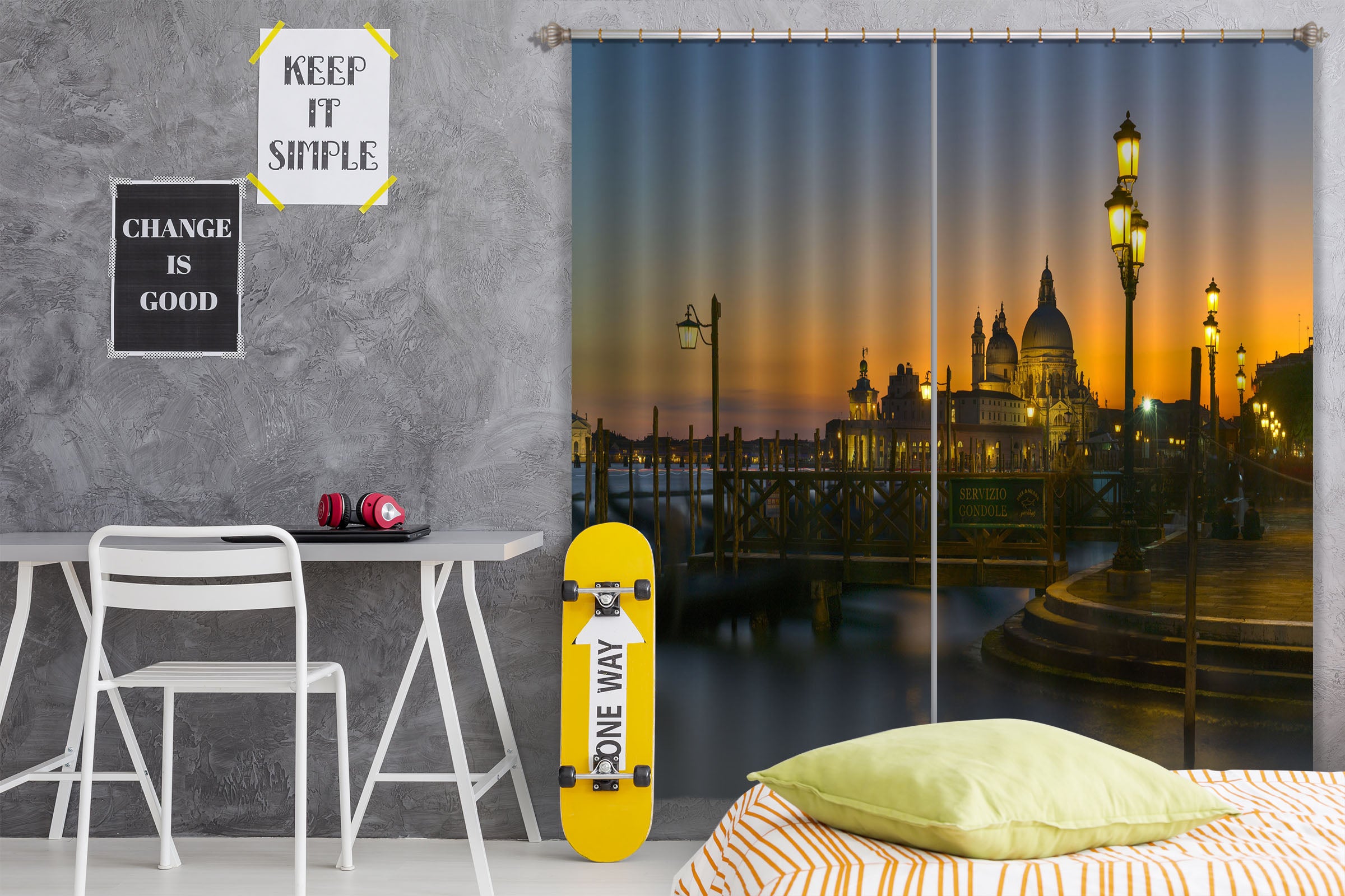 3D Dream City 172 Marco Carmassi Curtain Curtains Drapes