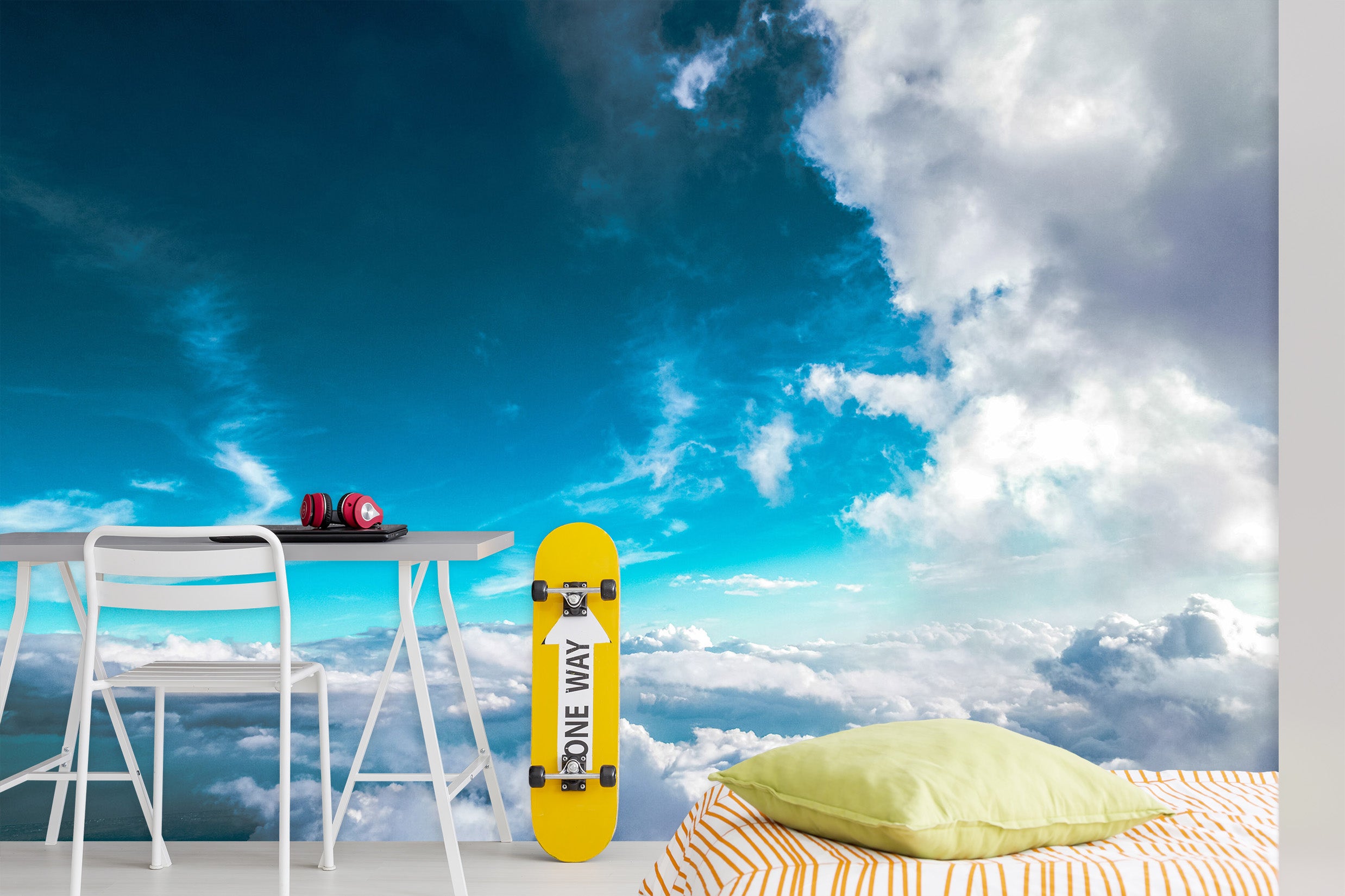 3D Blue Sky Clouds 2039 Wall Murals