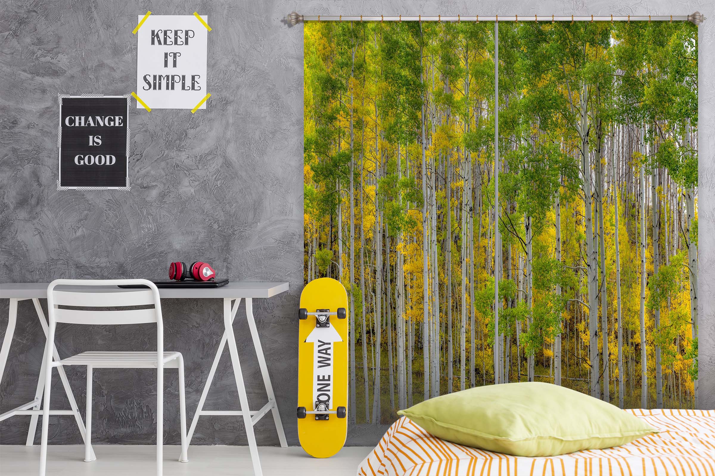 3D Autumn Forest 166 Marco Carmassi Curtain Curtains Drapes