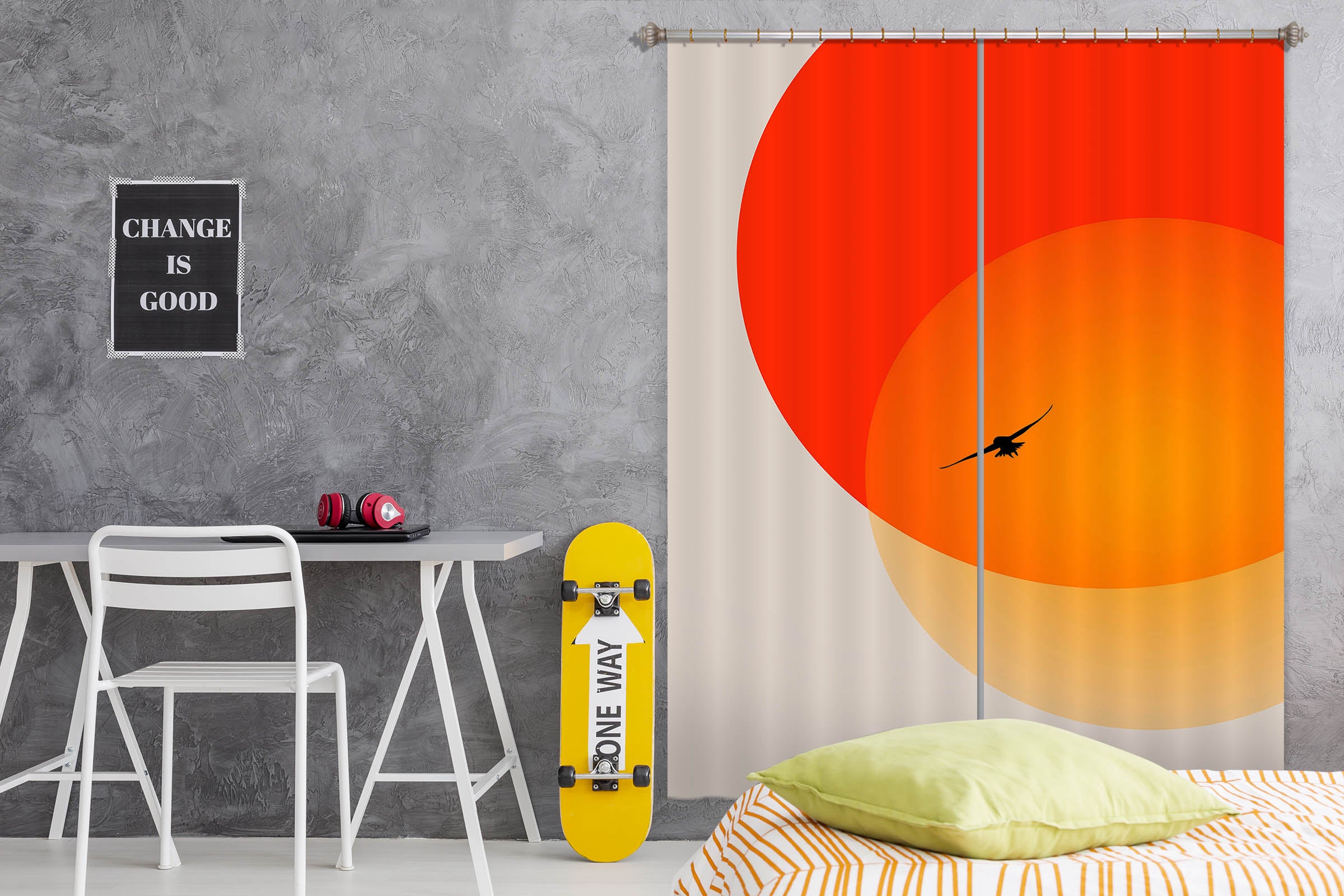 3D Sun Geese 1051 Boris Draschoff Curtain Curtains Drapes