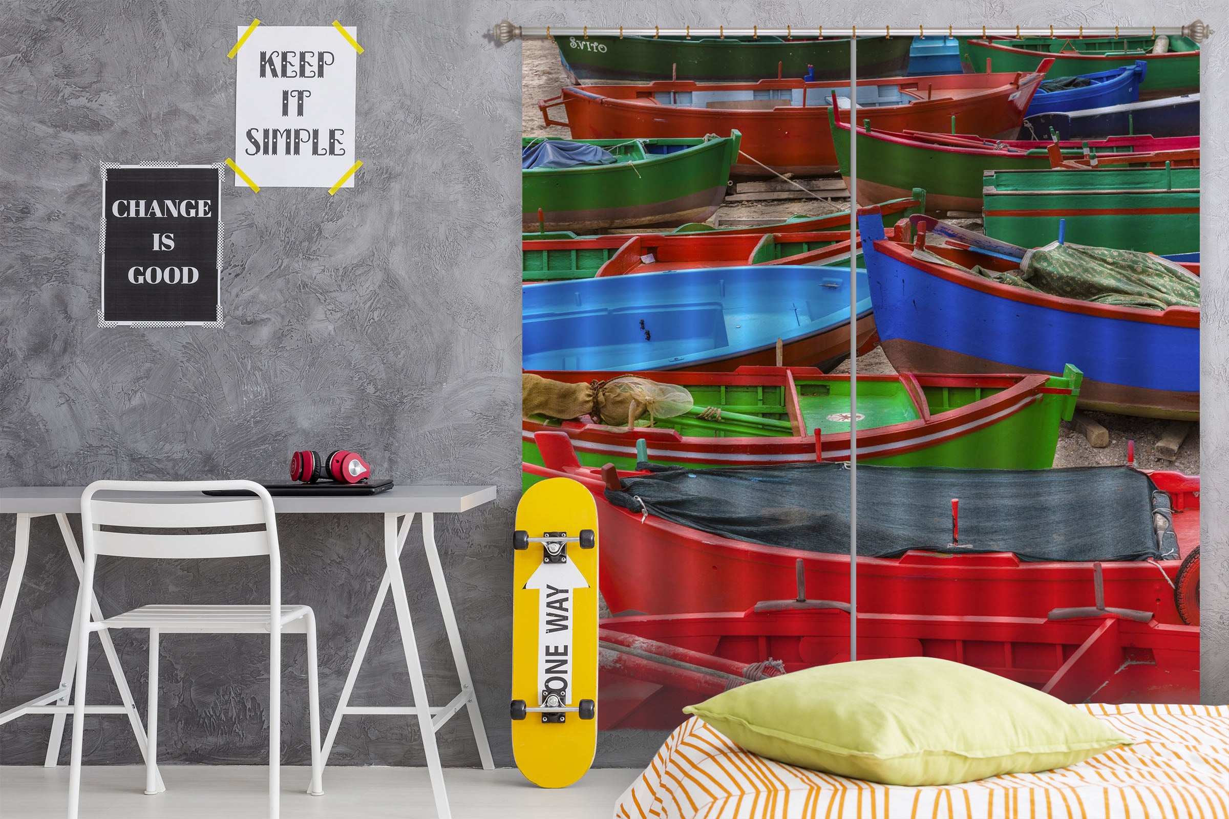 3D Red City Wall 159 Marco Carmassi Curtain Curtains Drapes