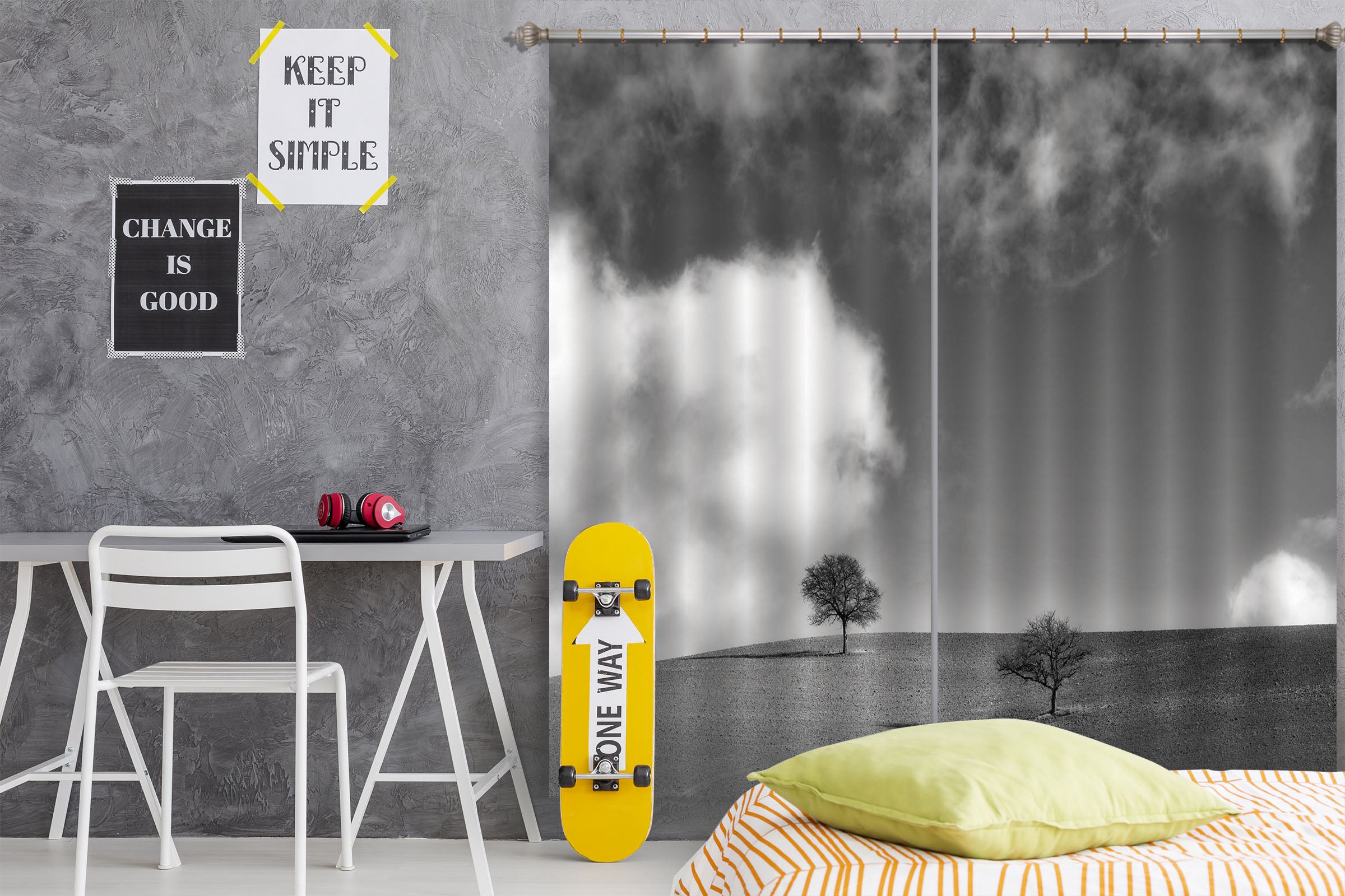 3D Little Black Tree 189 Marco Carmassi Curtain Curtains Drapes