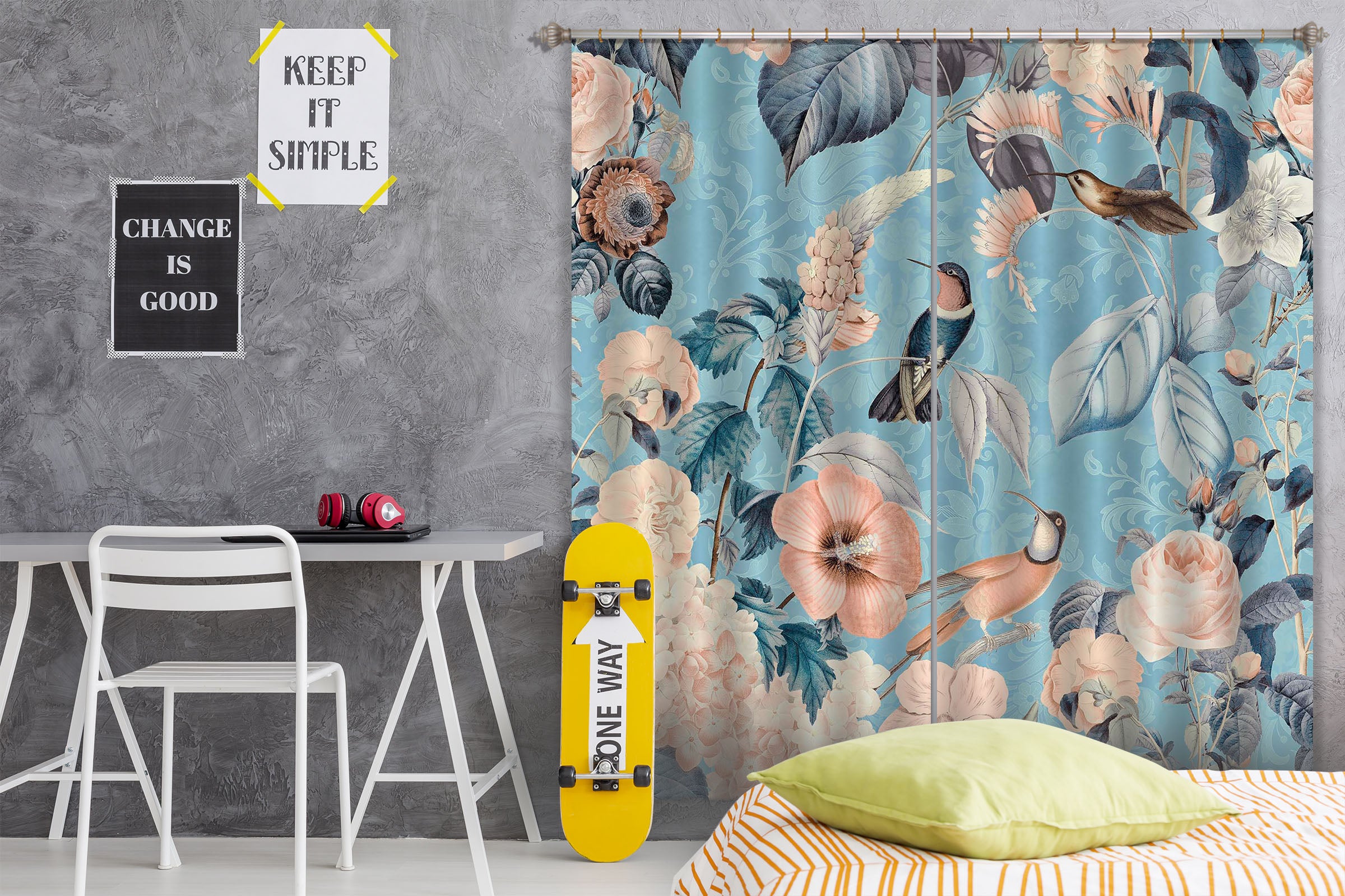 3D Flowers Home 062 Andrea haase Curtain Curtains Drapes