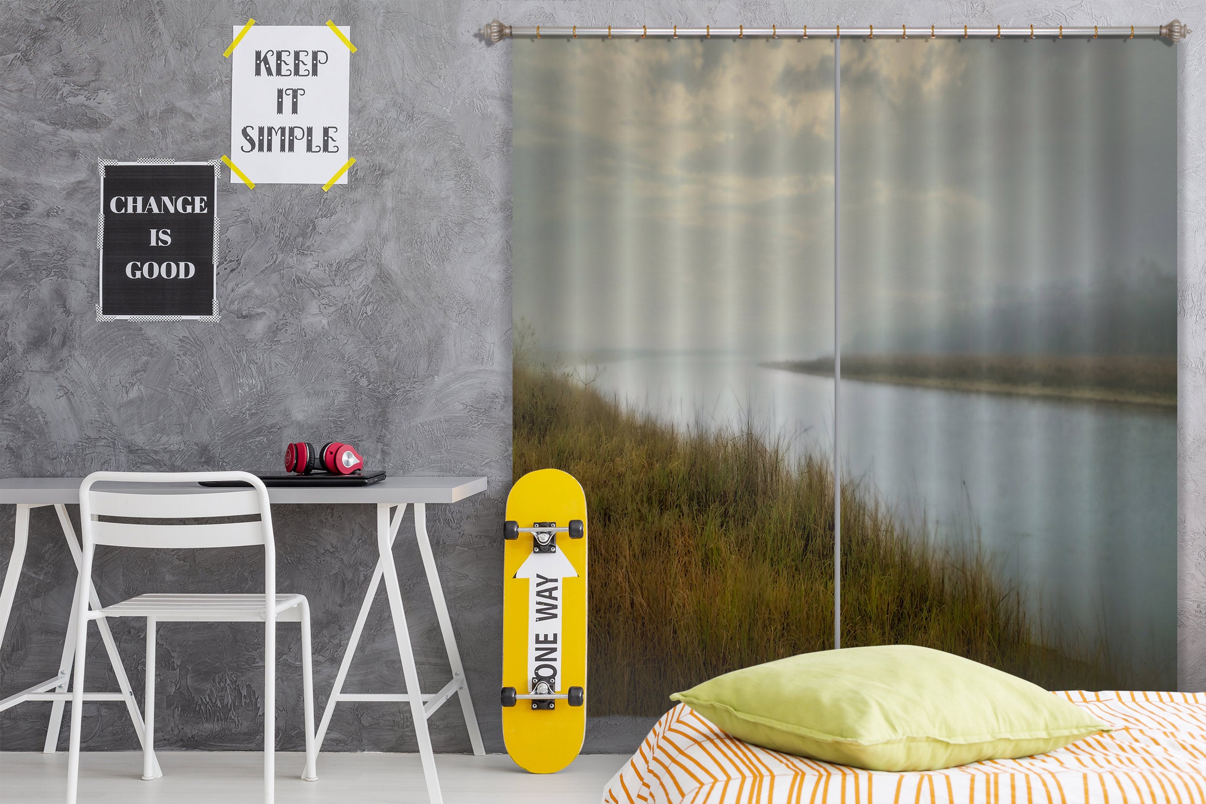 3D Grass River 5337 Beth Sheridan Curtain Curtains Drapes