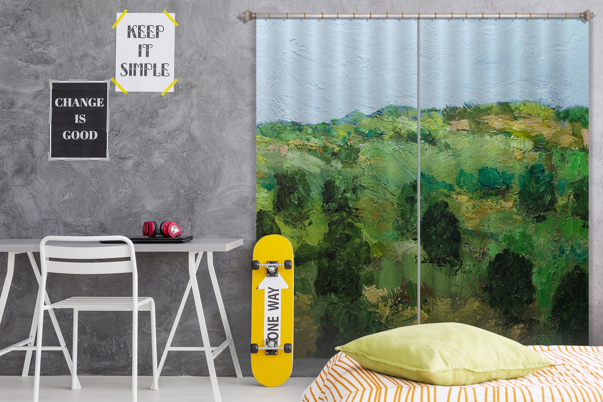 3D Green Forest 202 Allan P. Friedlander Curtain Curtains Drapes