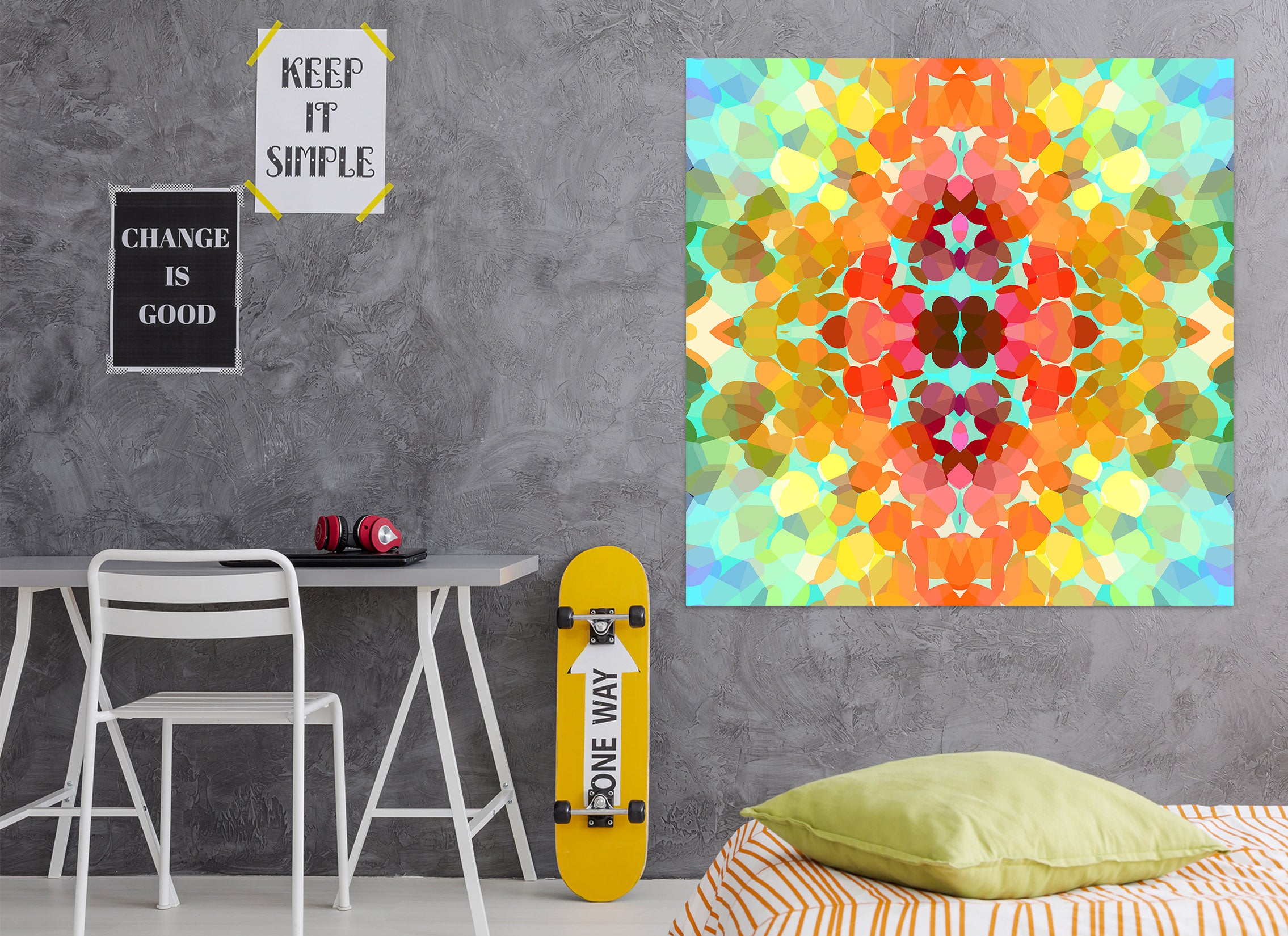 3D Swim Colors Flower 71119 Shandra Smith Wall Sticker