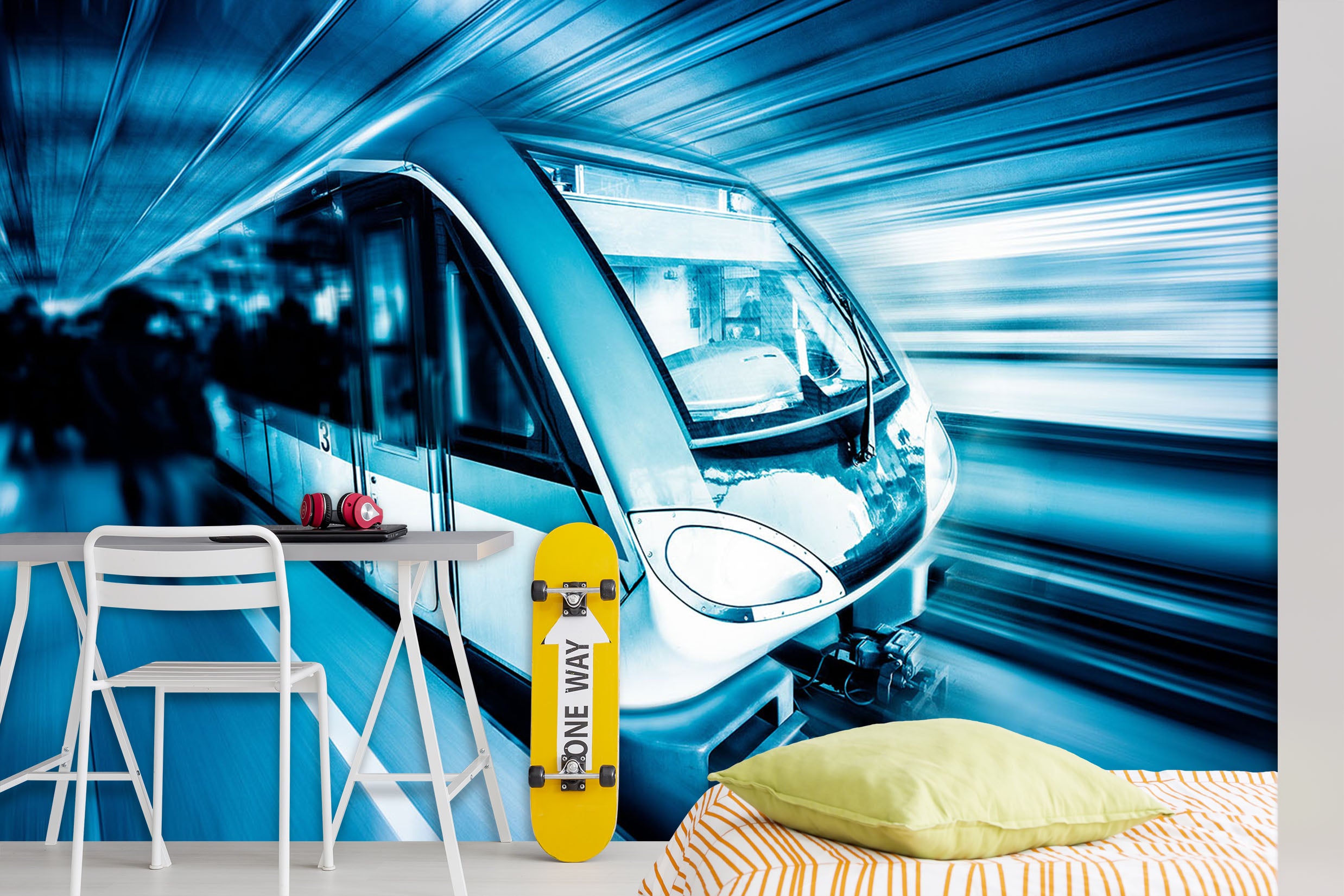 3D Subway Station 149 Vehicle Wall Murals