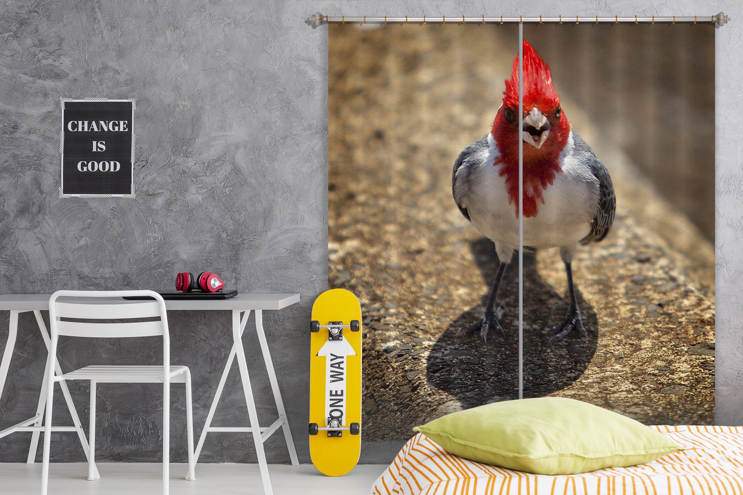 3D Red Crown 067 Kathy Barefield Curtain Curtains Drapes