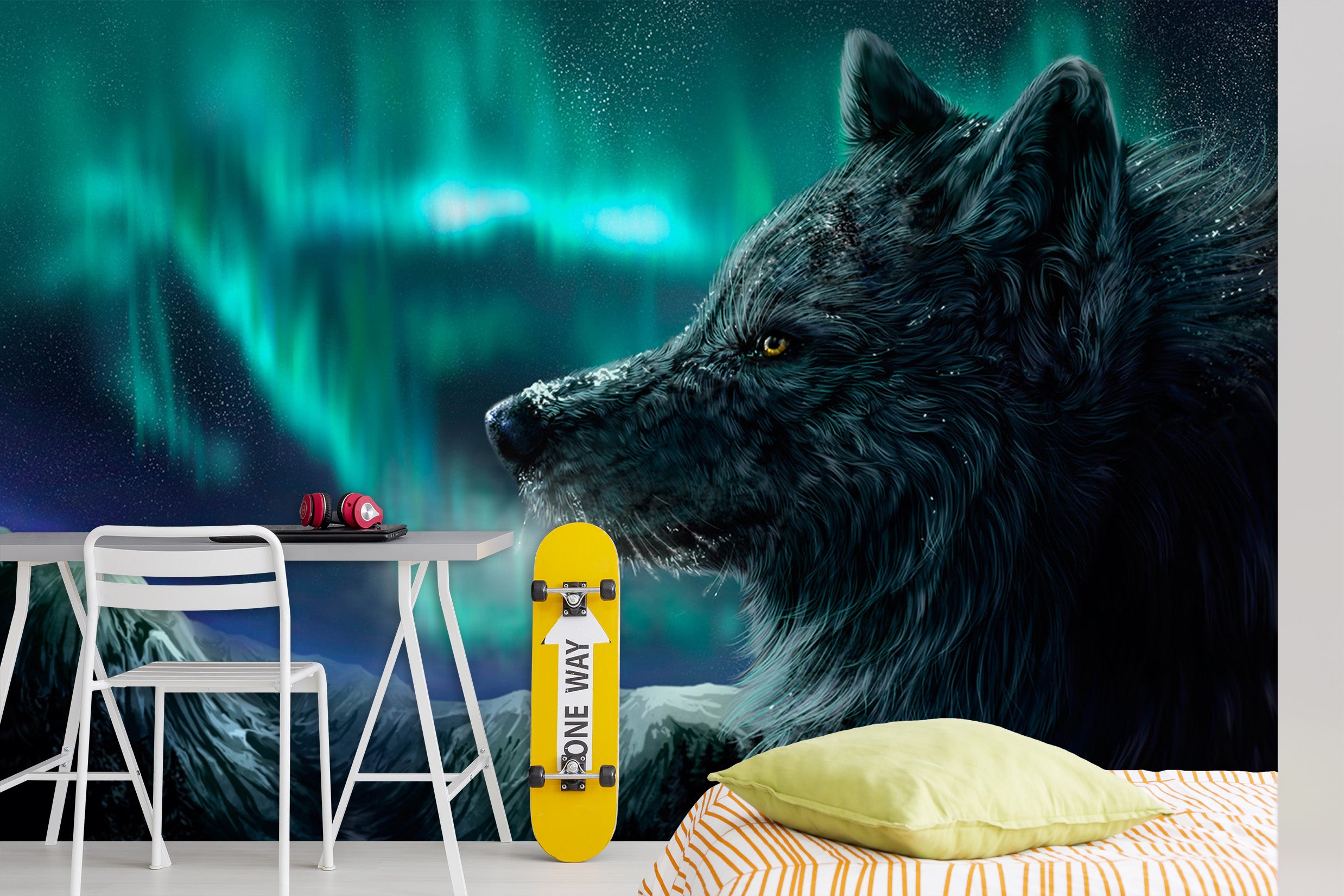 3D Black Wolf 197 Wall Murals