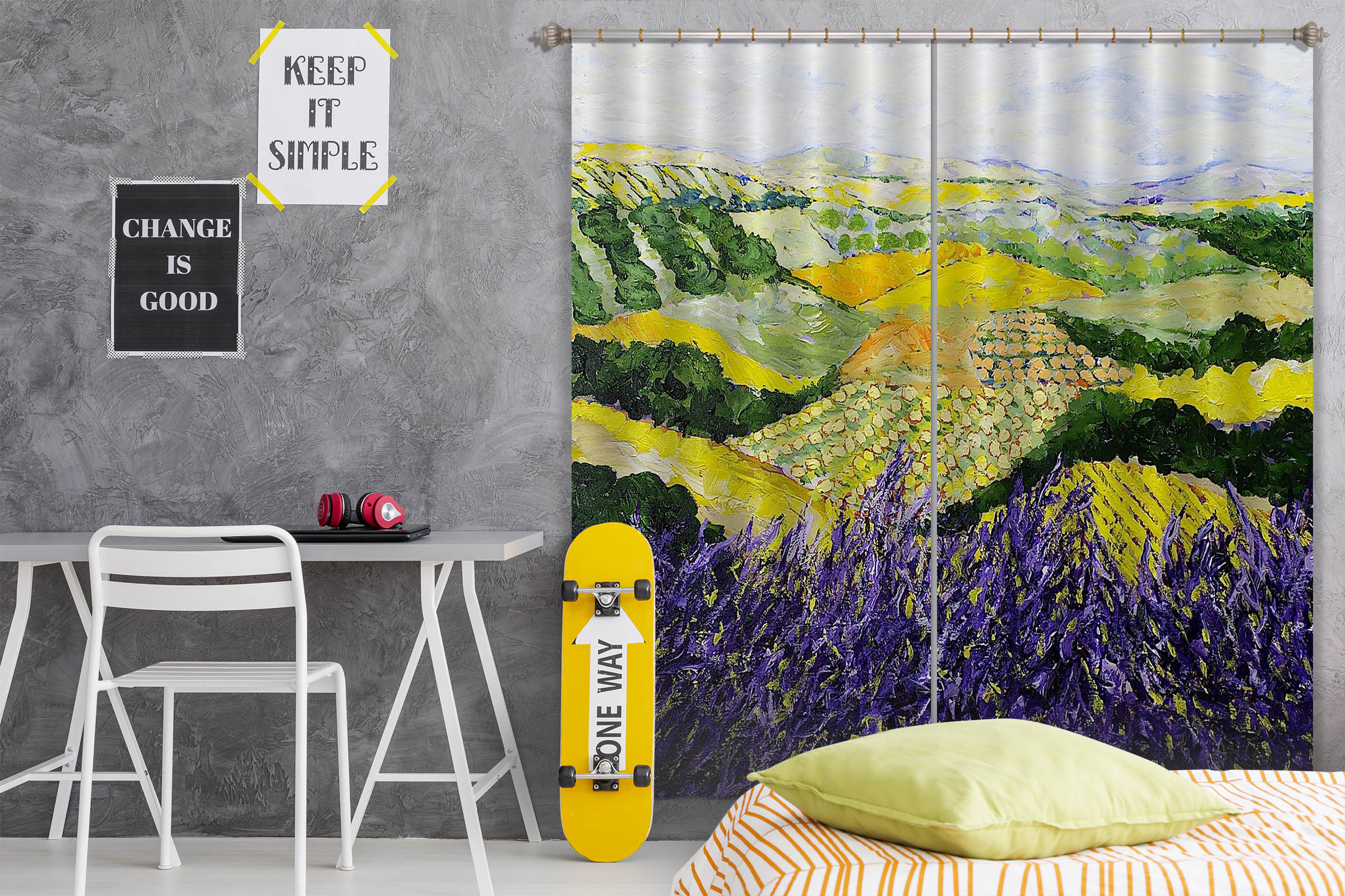 3D Wildflower 124 Allan P. Friedlander Curtain Curtains Drapes