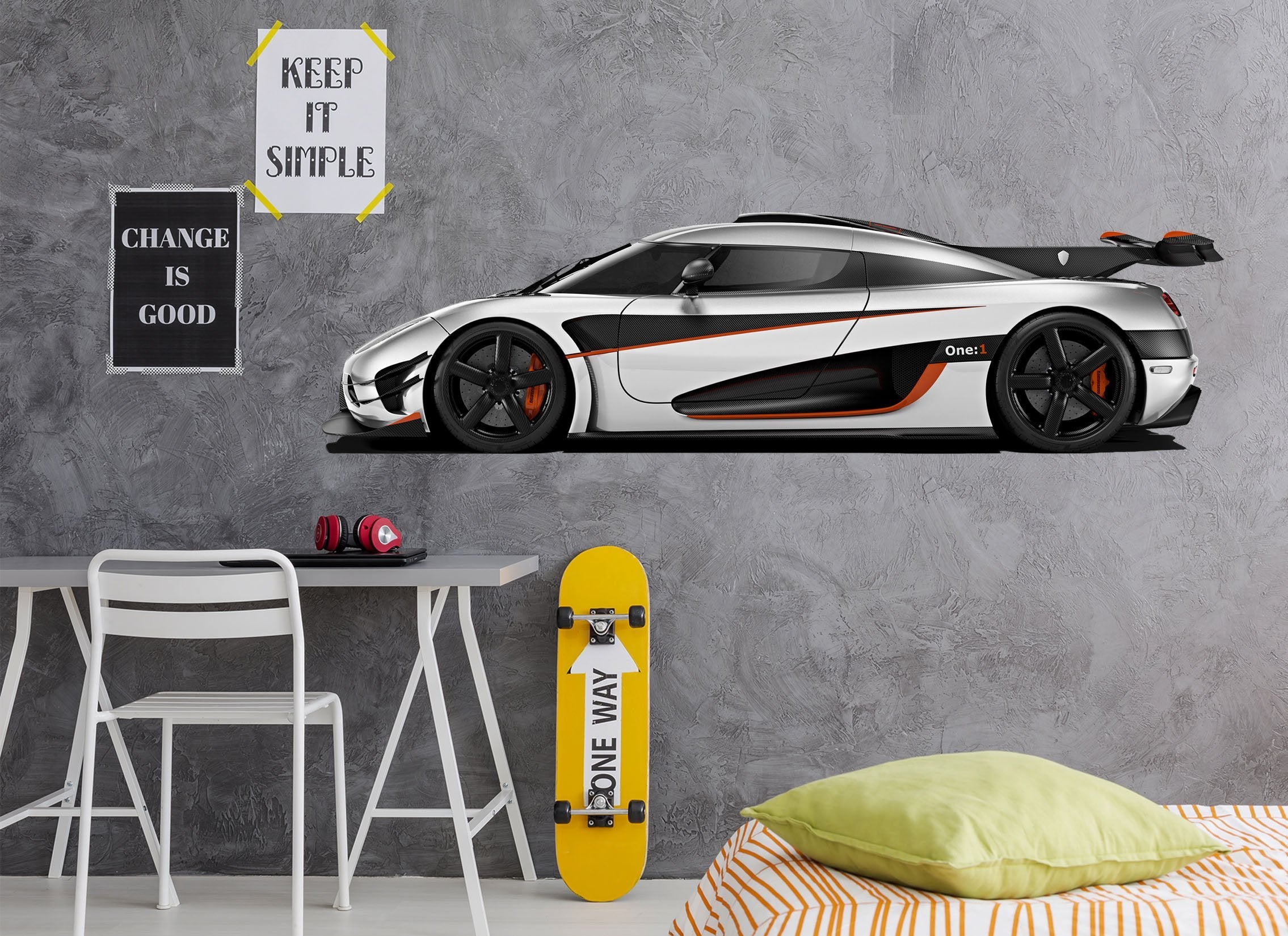 3D Königseg One White 0291 Vehicles Wallpaper AJ Wallpaper