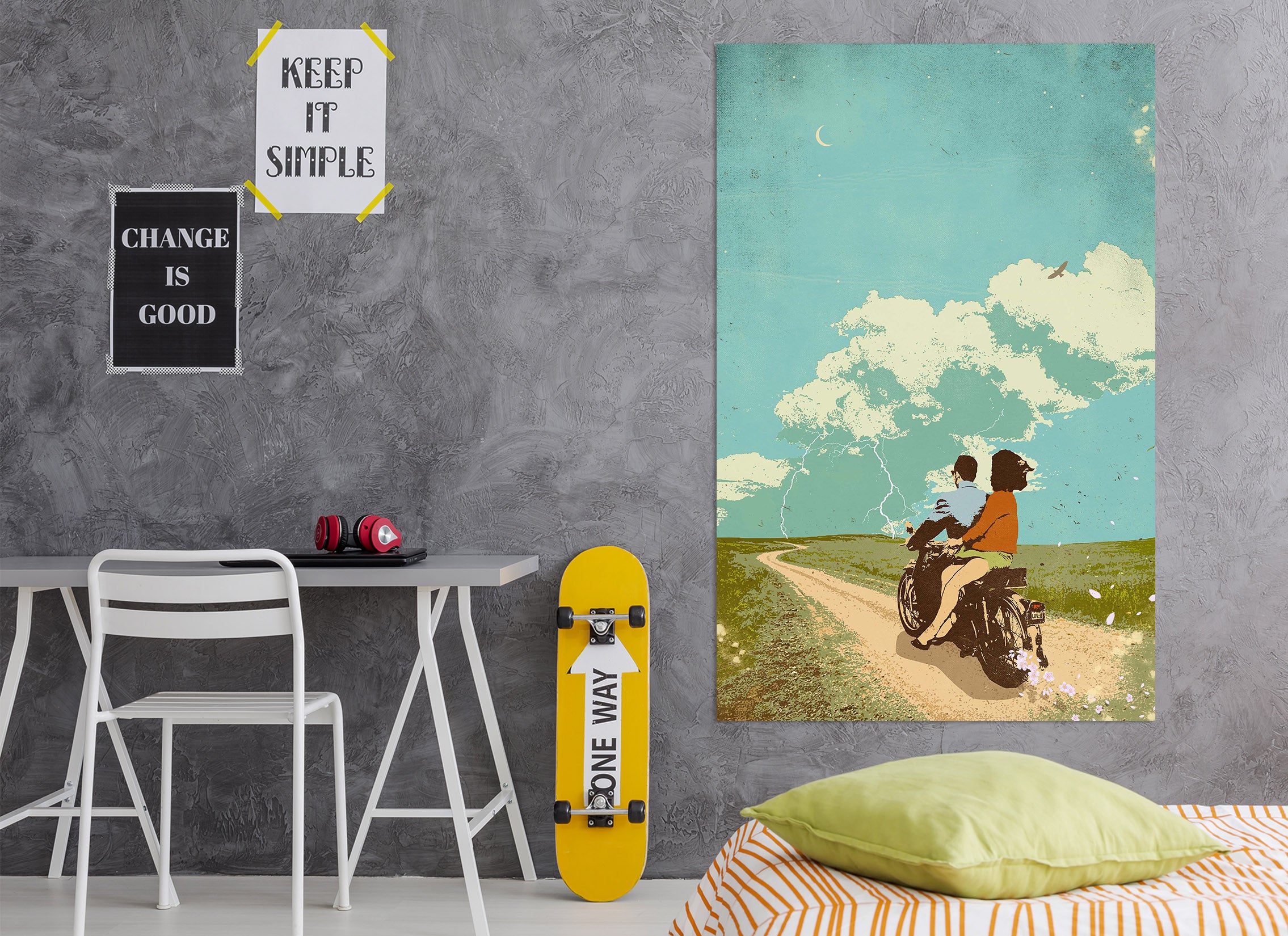 3D Motorcycle Travel 025 Showdeer Wall Sticker