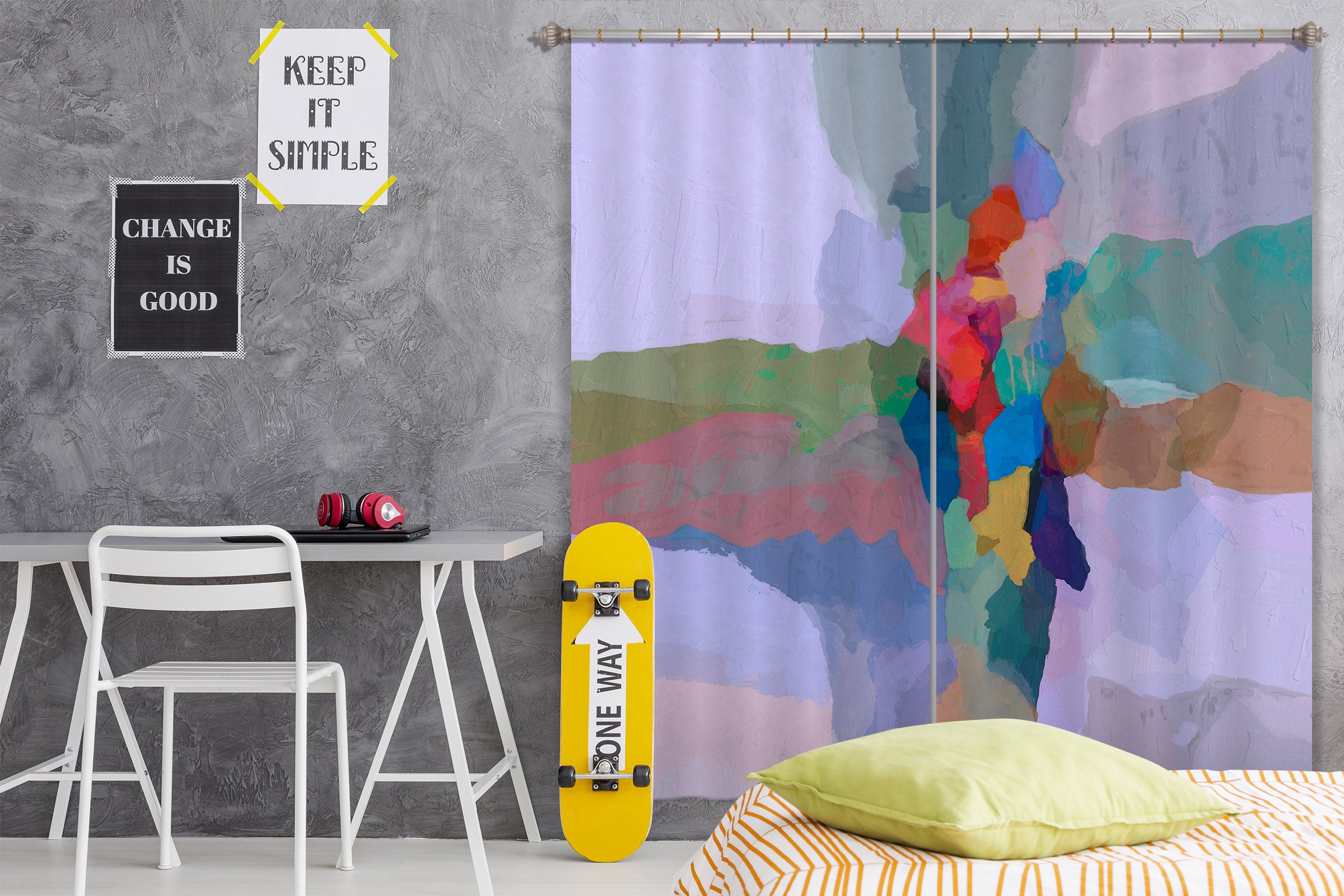 3D Color River 203 Michael Tienhaara Curtain Curtains Drapes