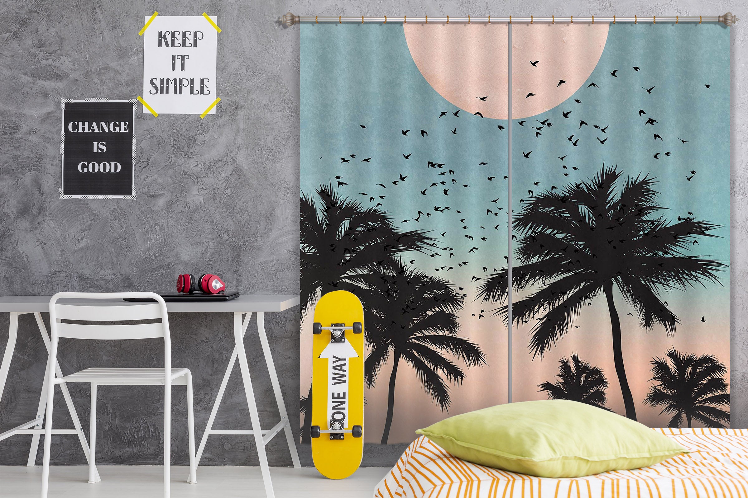 3D Sunrise 054 Boris Draschoff Curtain Curtains Drapes